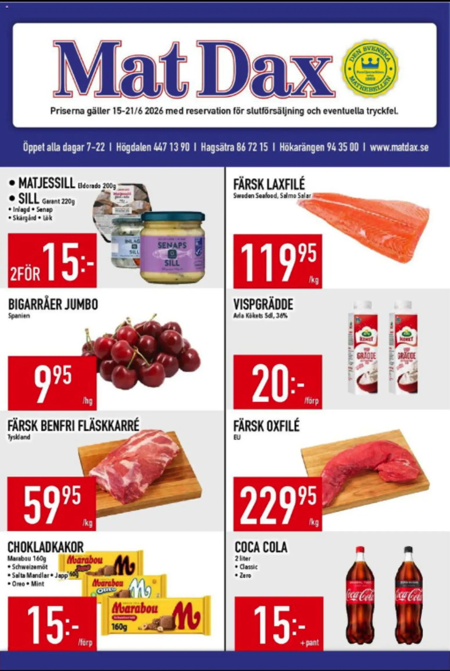 Förhandsgranska reklamblad Matdax erbjudanden från butik Matdax gäller från 15/06/2026