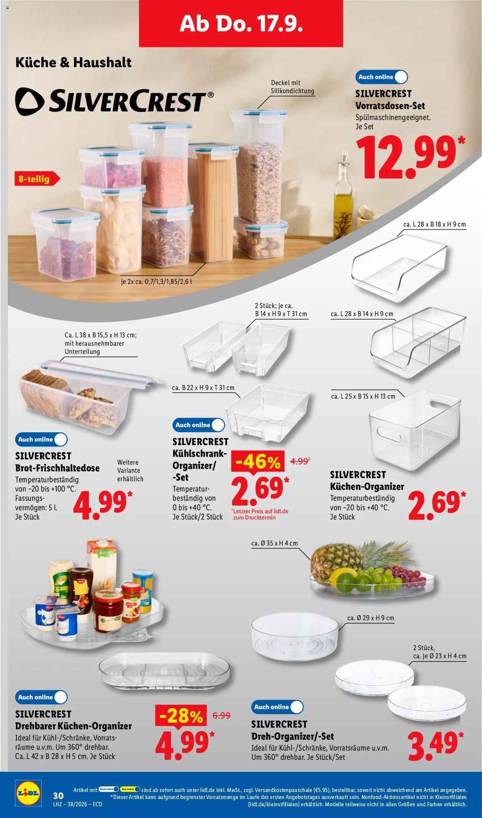 Vorschau von dem Prospekt des Geschäftes Lidl, gültig ab dem 14.09.2026 - Kühlschrank, Küche, Box