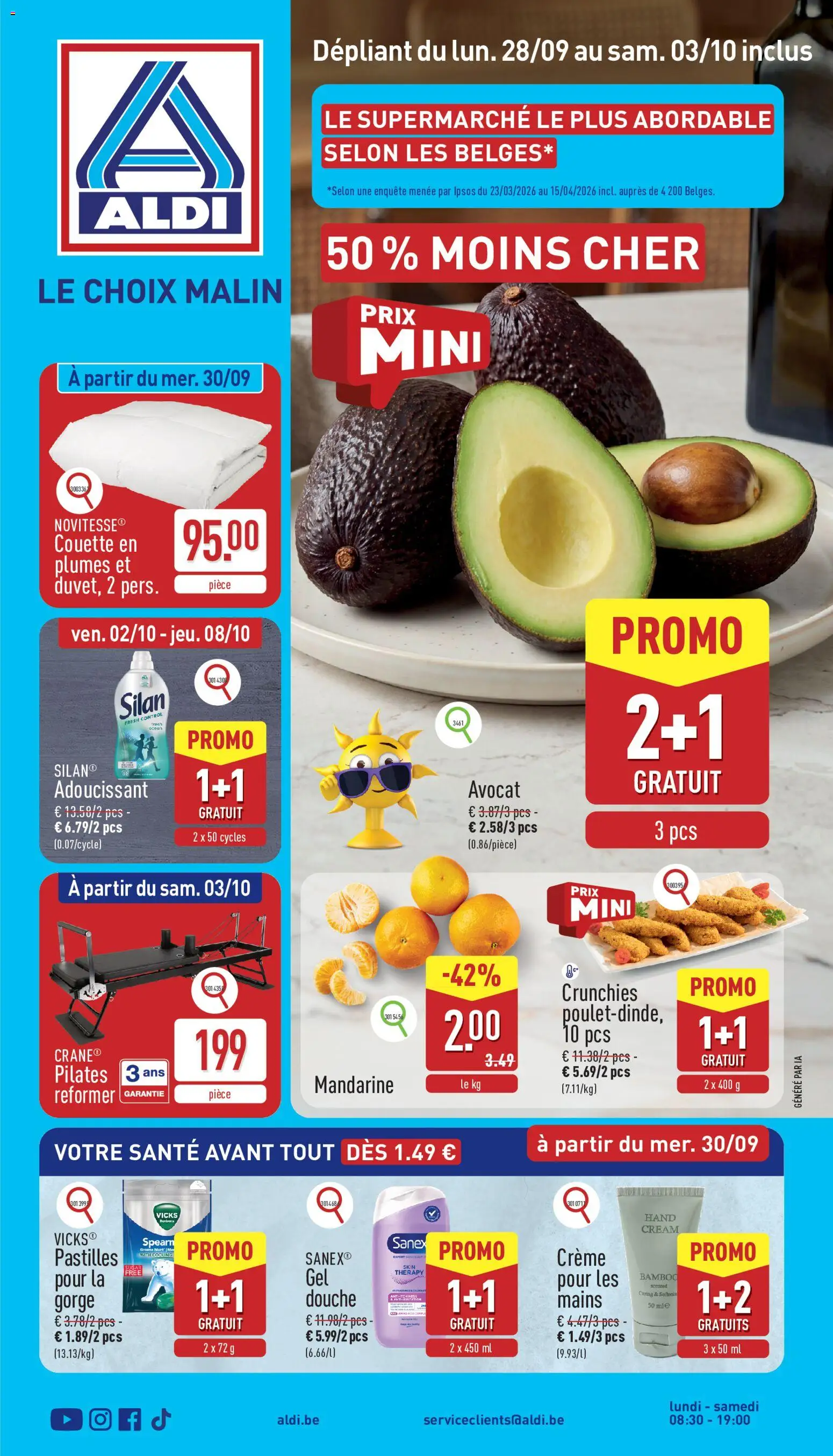 Voorbeeld van Aldi Folder de la semaine 40 van winkel Aldi geldig vanaf 28/09/2026