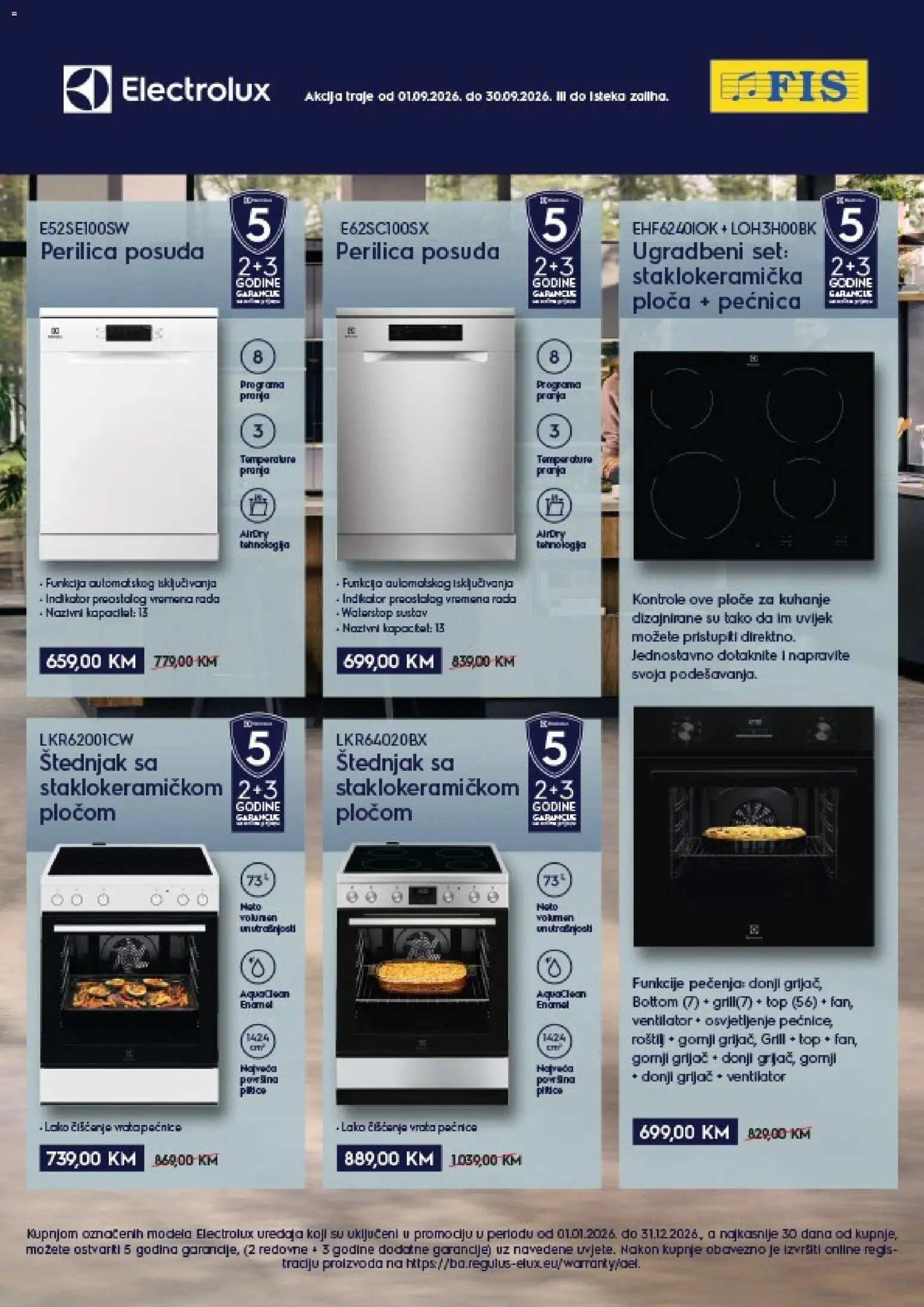 Pregled letka FIS Akcija Electrolux trgovine FIS vrijedi od 01.09.2026