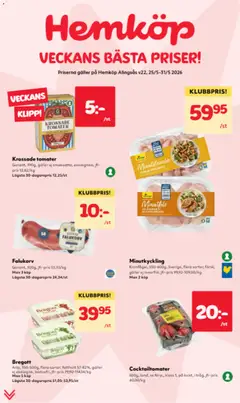 Förhandsgranska reklamblad Hemköp erbjudanden från butik Hemköp gäller från 25/05/2026