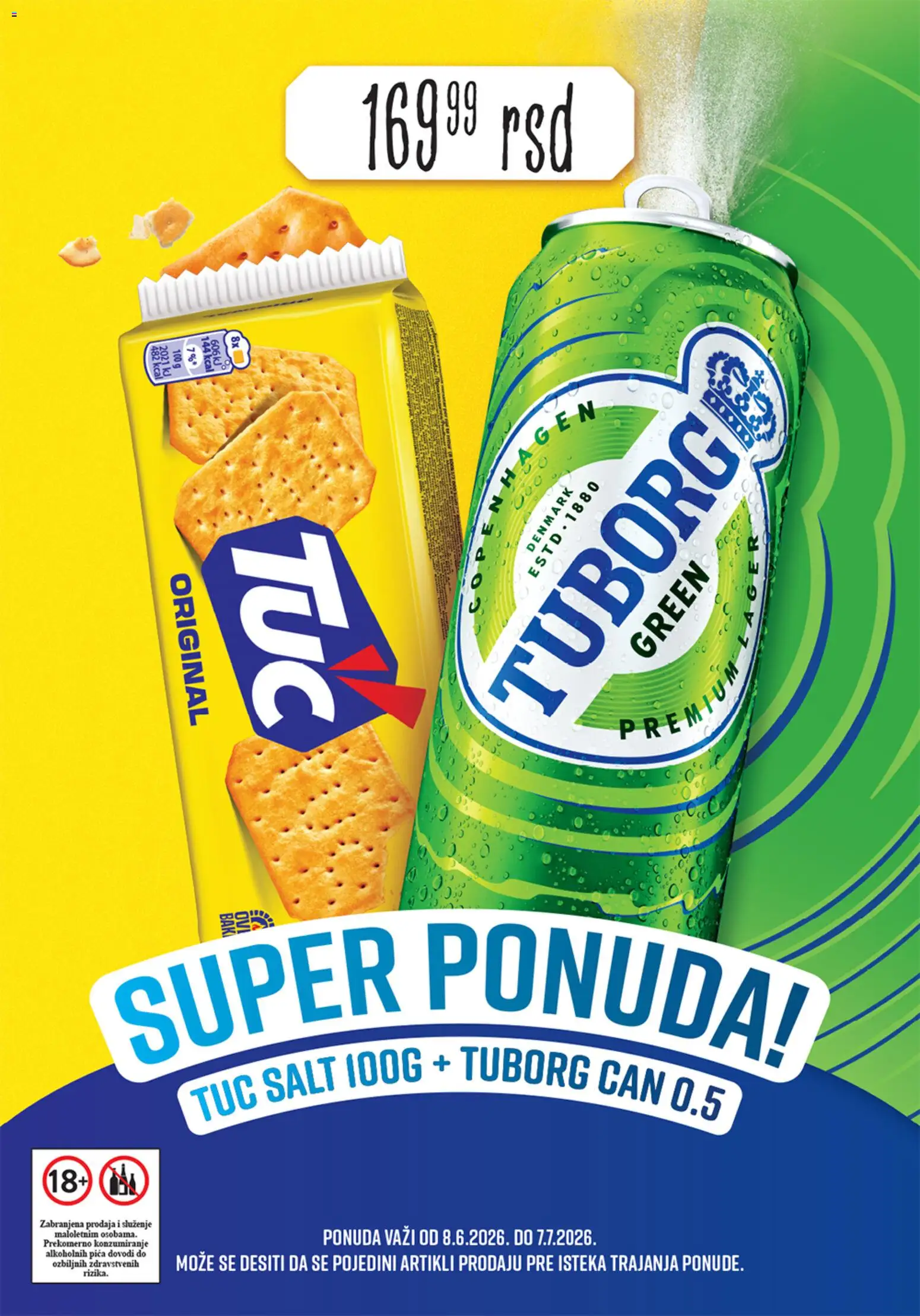 Pregled Univerexport kataloga - važi od 08.06.2026 - Pica, Tuborg, Tuc