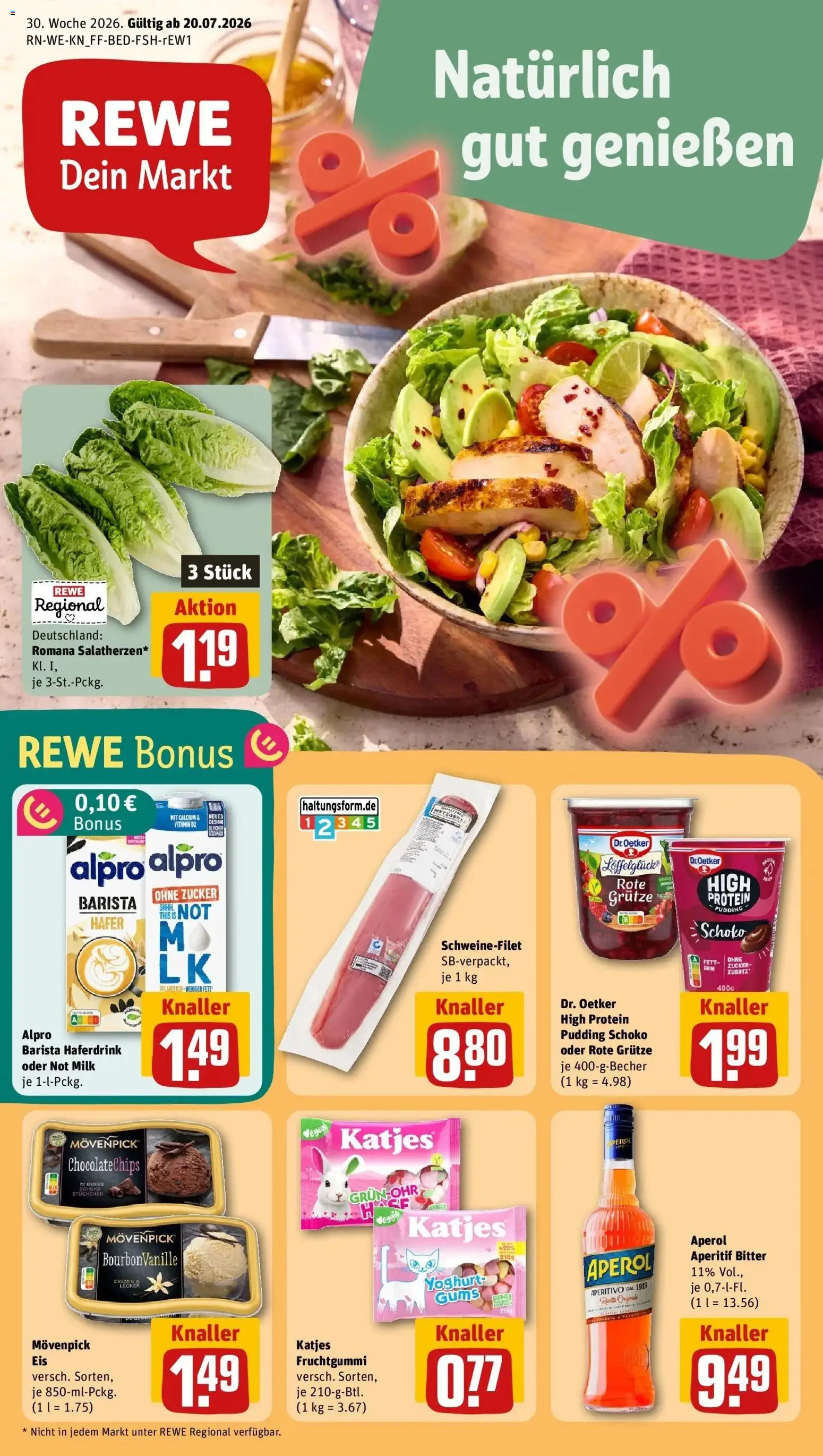 Vorschau von dem Prospekt des Geschäftes Rewe, gültig ab dem 20.07.2026