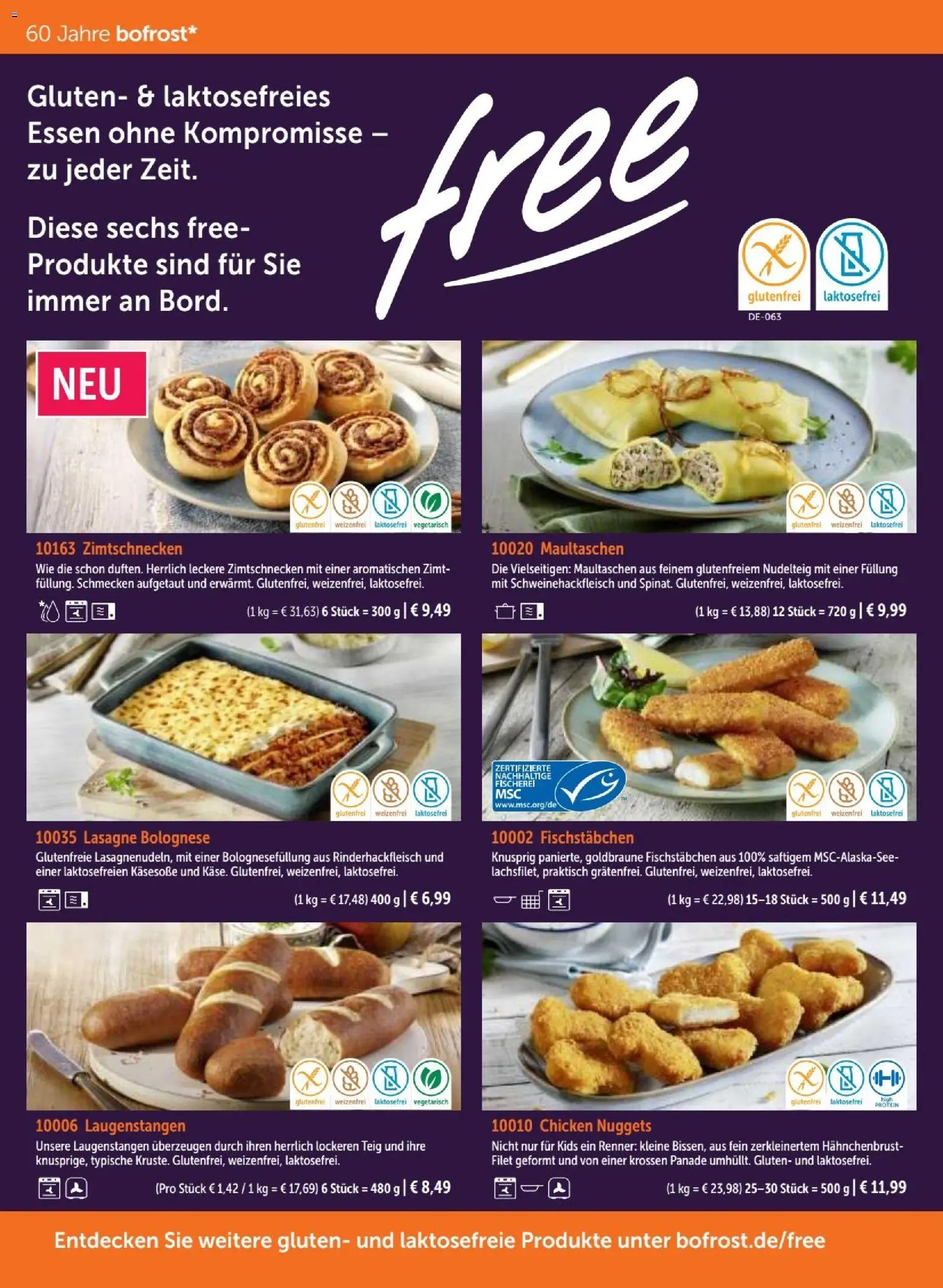 Vorschau von dem Prospekt des Geschäftes Bofrost, gültig ab dem 07.09.2026 - Lasagne, Maultaschen, Hahnchenbrust, Fischstabchen
