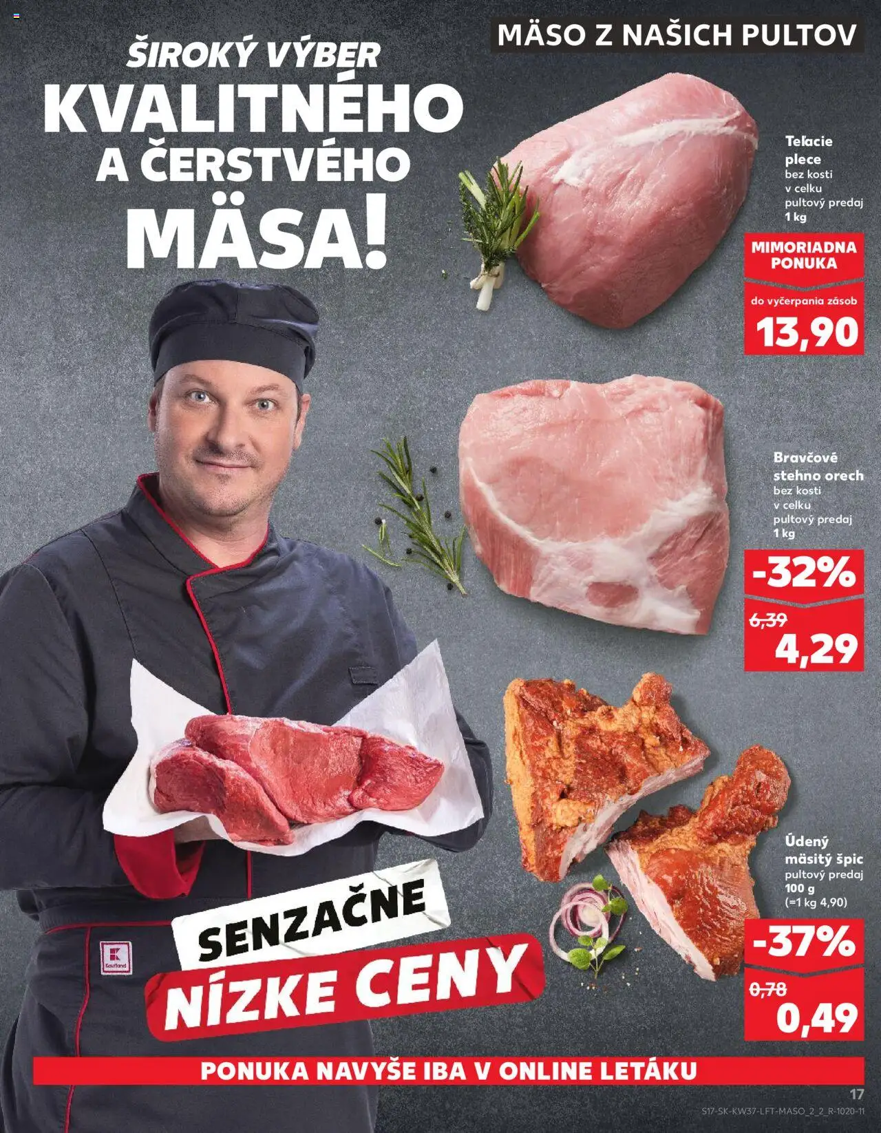 Náhľad Kaufland letáku platného od 11.09.2025 - Mäso, Bravčové stehno