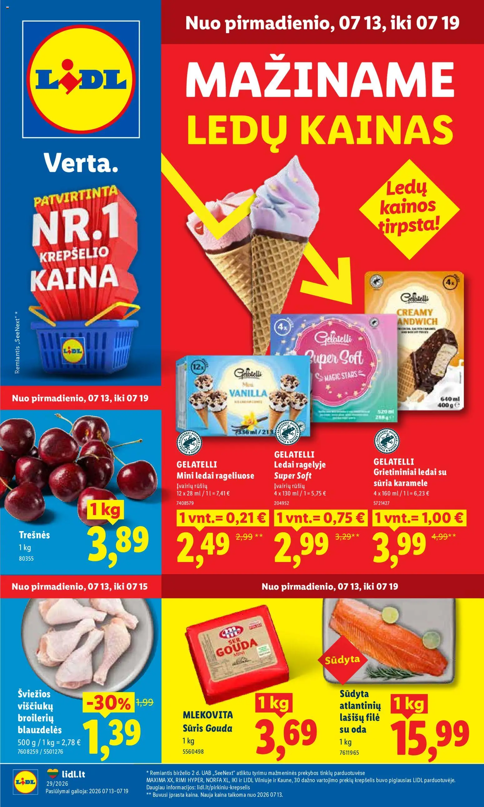 LIDL parduotuvės leidinio LIDL leidinys galiojančio nuo 2026.07.13 peržiūra