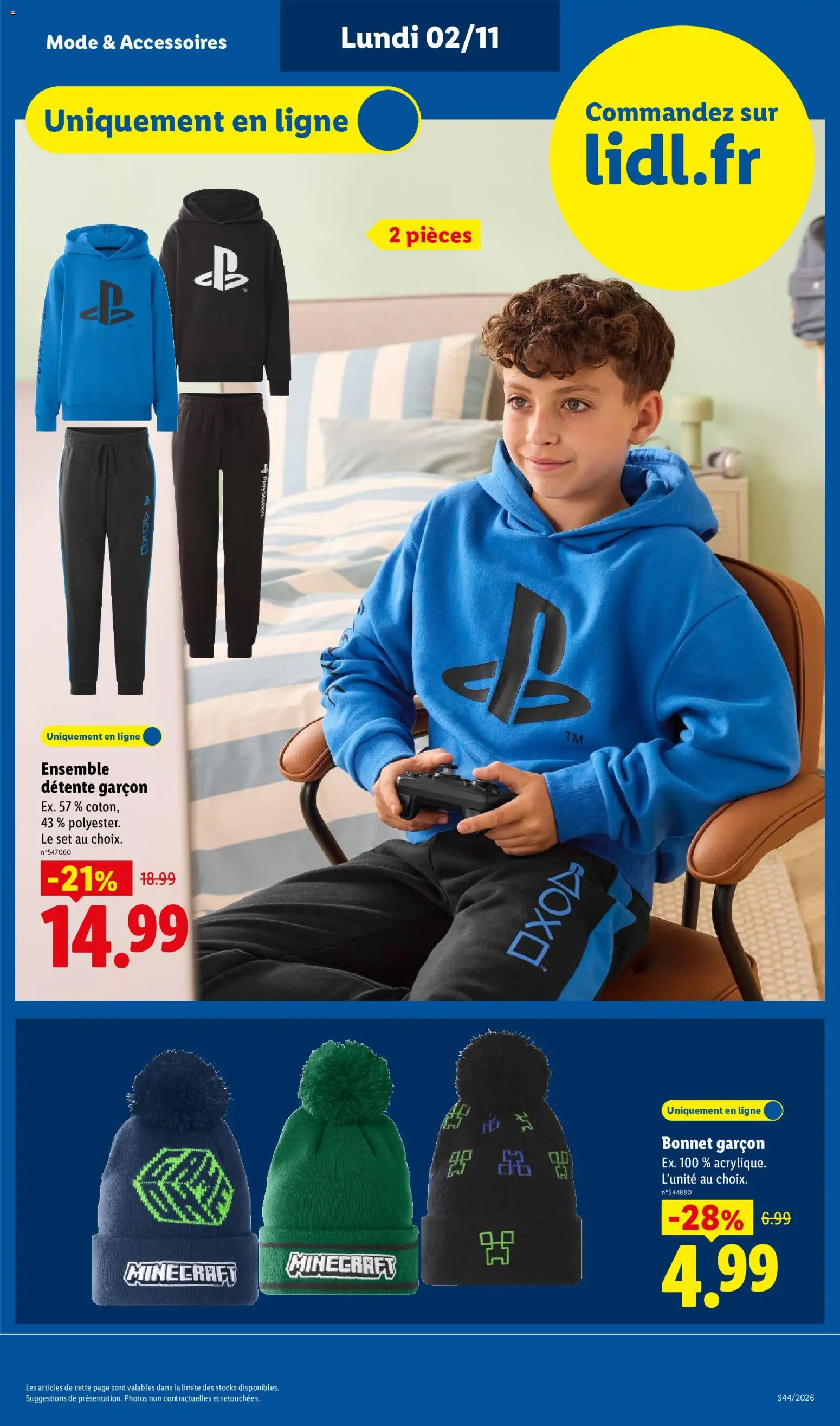 Prévisualisation de LIDL catalogue du magasin LIDL formulaire valide 29/10/2026 - Playstation, Bonnet