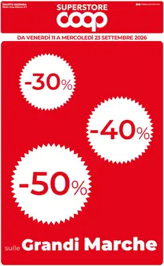 Anteprima dell'opuscolo COOP volantino Superstore Sicilia dal negozio COOP valido da 11/09/2026