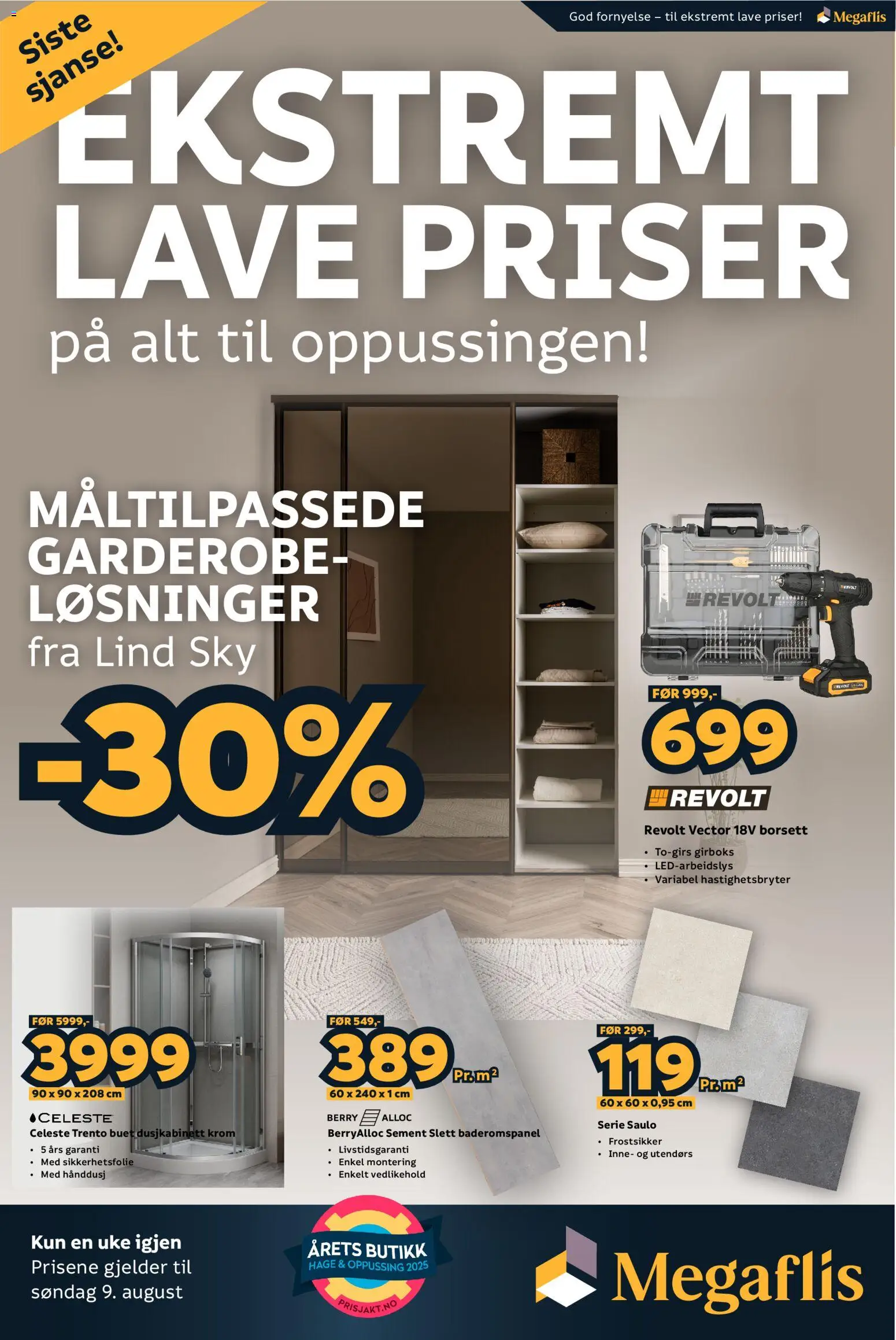 Forhåndsvis Megaflis kundeavis fra butikk Megaflis gyldig fra 03/08/2025 - Sement, 1