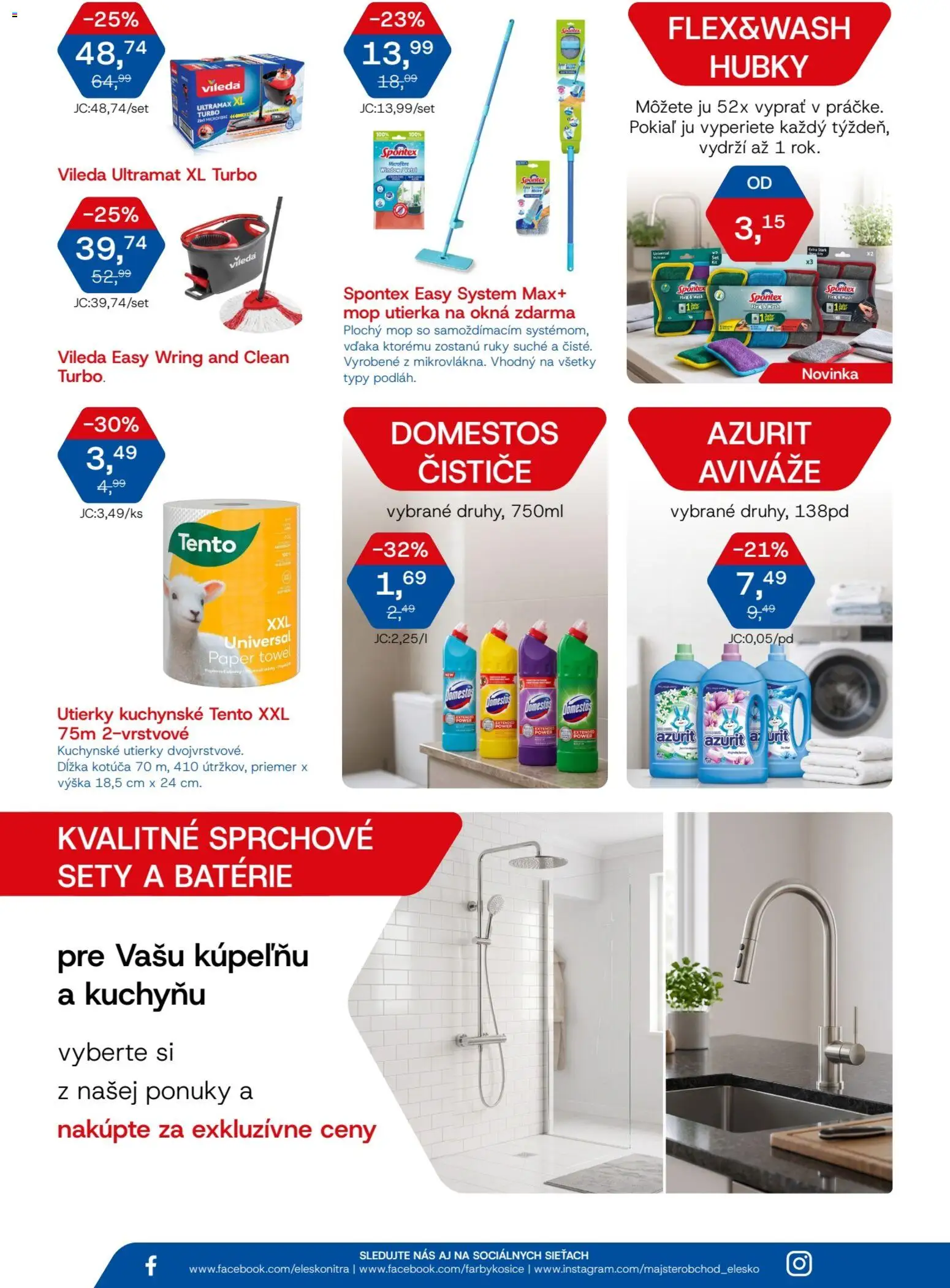 Náhľad L&Š letáku platného od 01.10.2026 - Mop, Kuchynské utierky, Batérie, Domestos, Utierky