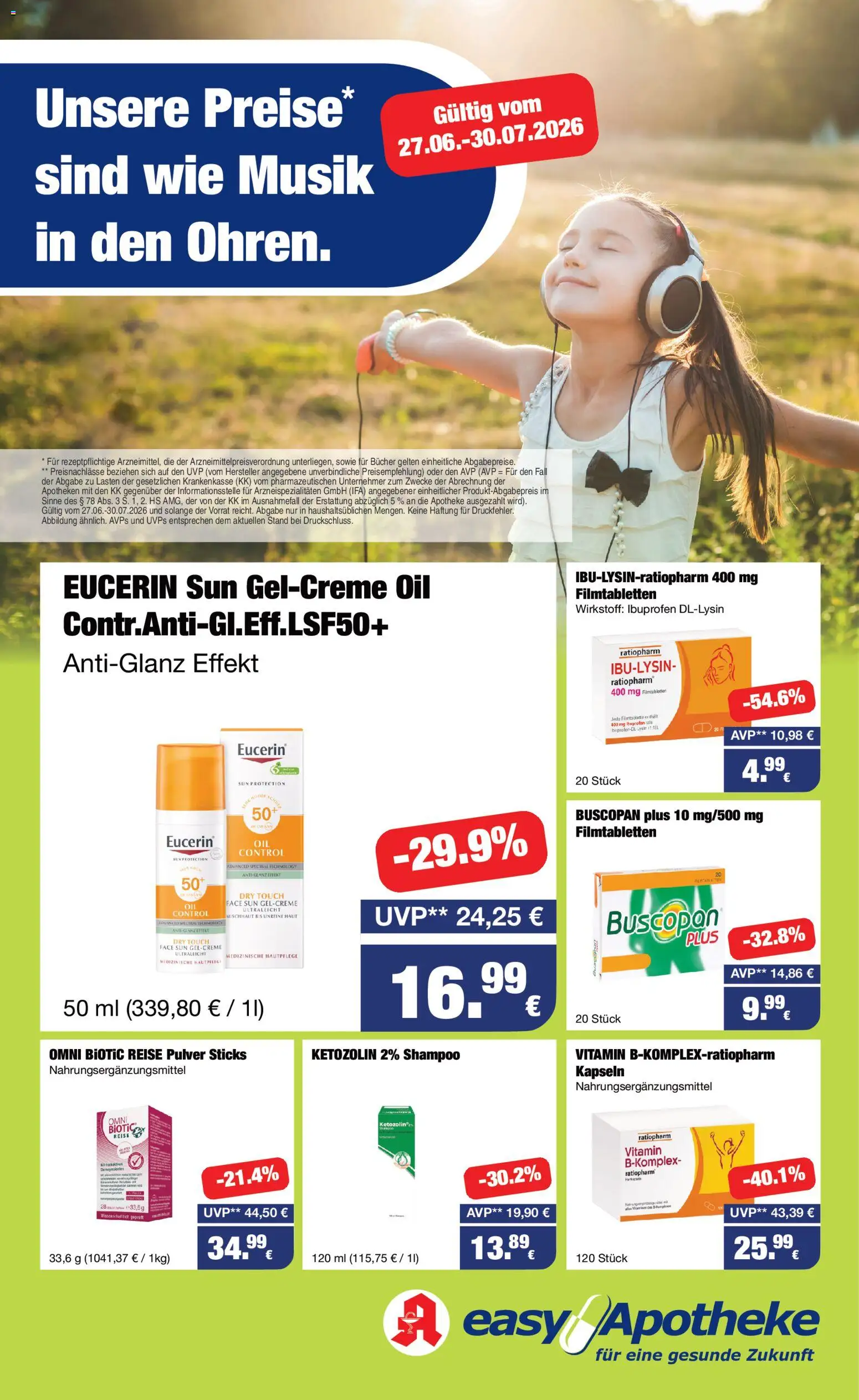 Vorschau von dem Prospekt des Geschäftes Easy Apotheke, gültig ab dem 27.06.2026