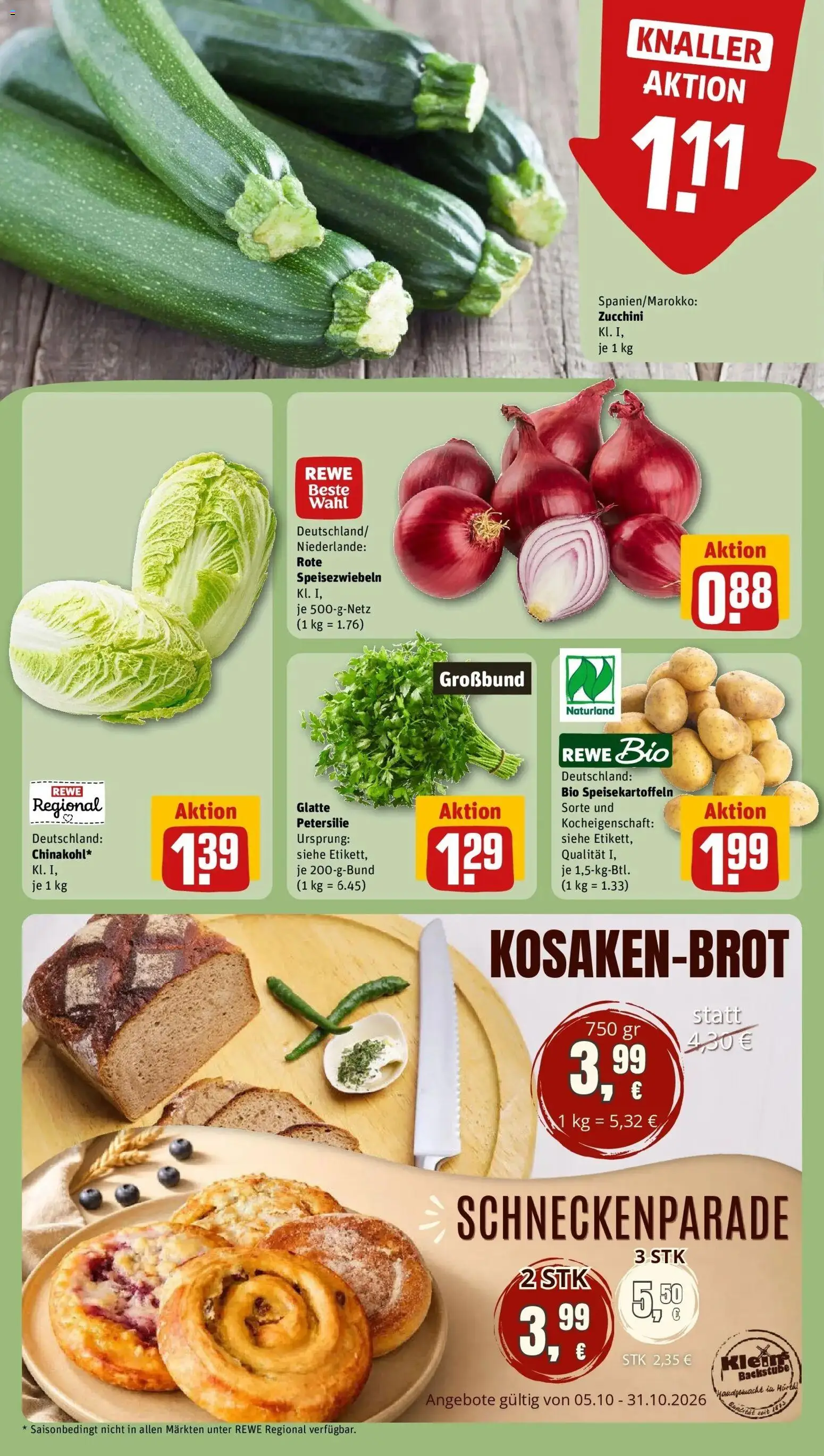 Vorschau von dem Prospekt des Geschäftes Rewe, gültig ab dem 26.10.2026