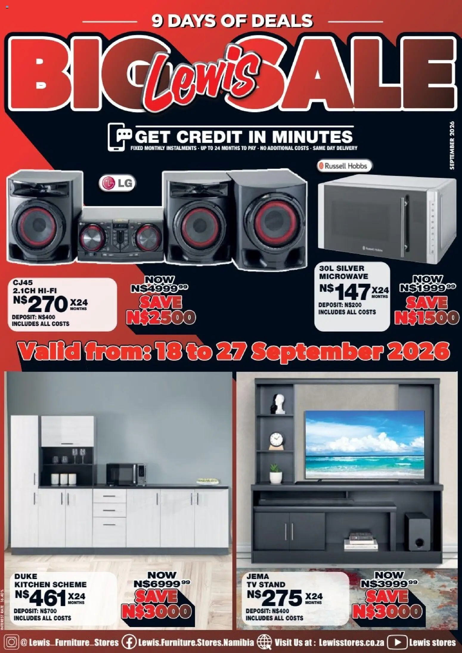 Preview of Lewis Stores flyer valid from 18/09/2026
