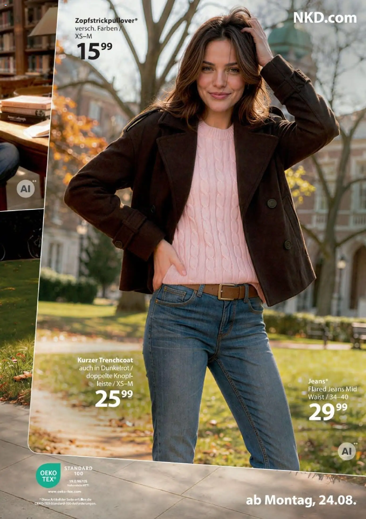 Vorschau von dem Prospekt des Geschäftes NKD, gültig ab dem 24.08.2026 - Jeans, Trenchcoat