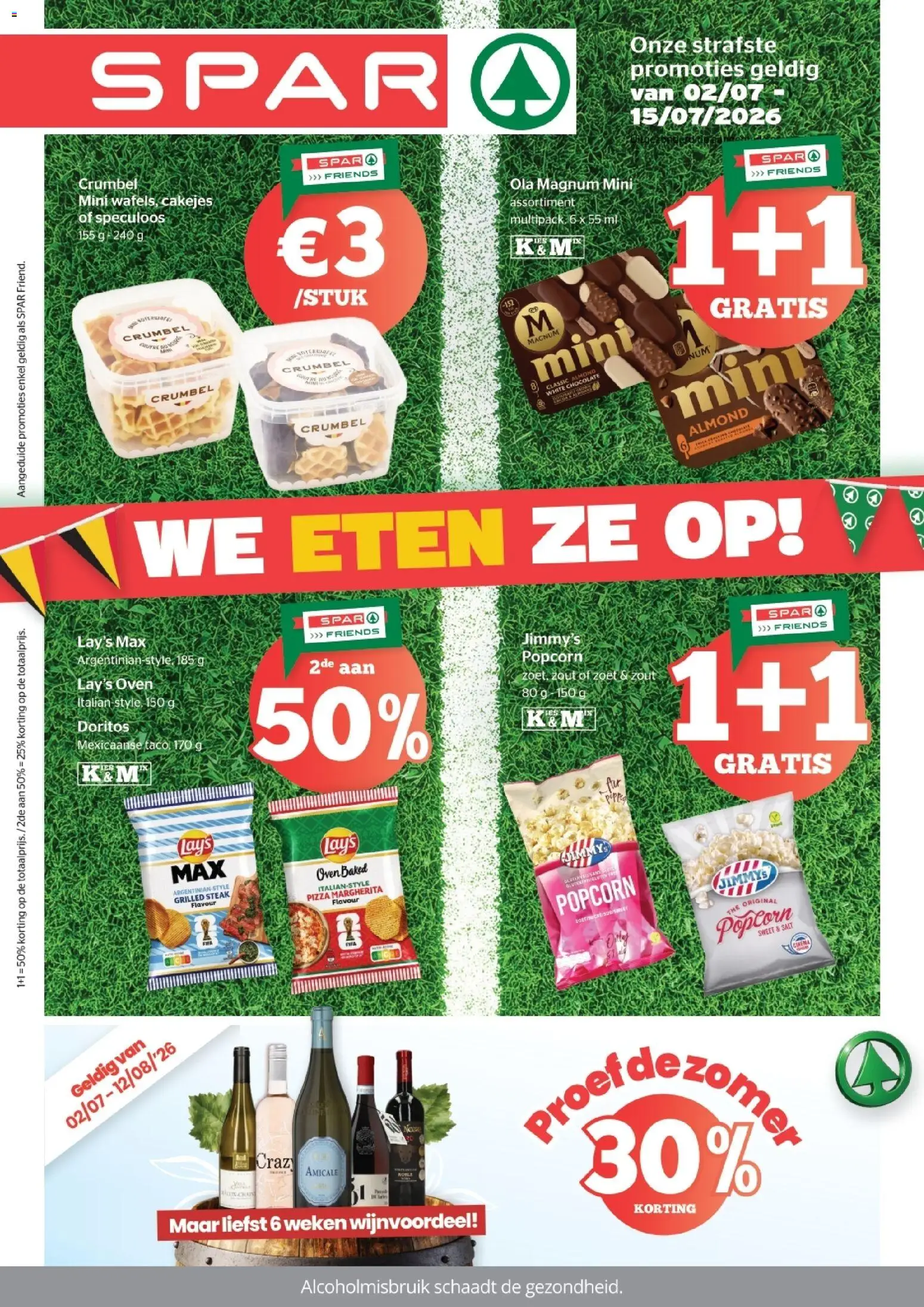 Voorbeeld van Spar Express Folder van winkel Spar Express geldig vanaf 02/07/2026 - Pizza, Steak, Popcorn, Magnum, Doritos, Oven, Zout