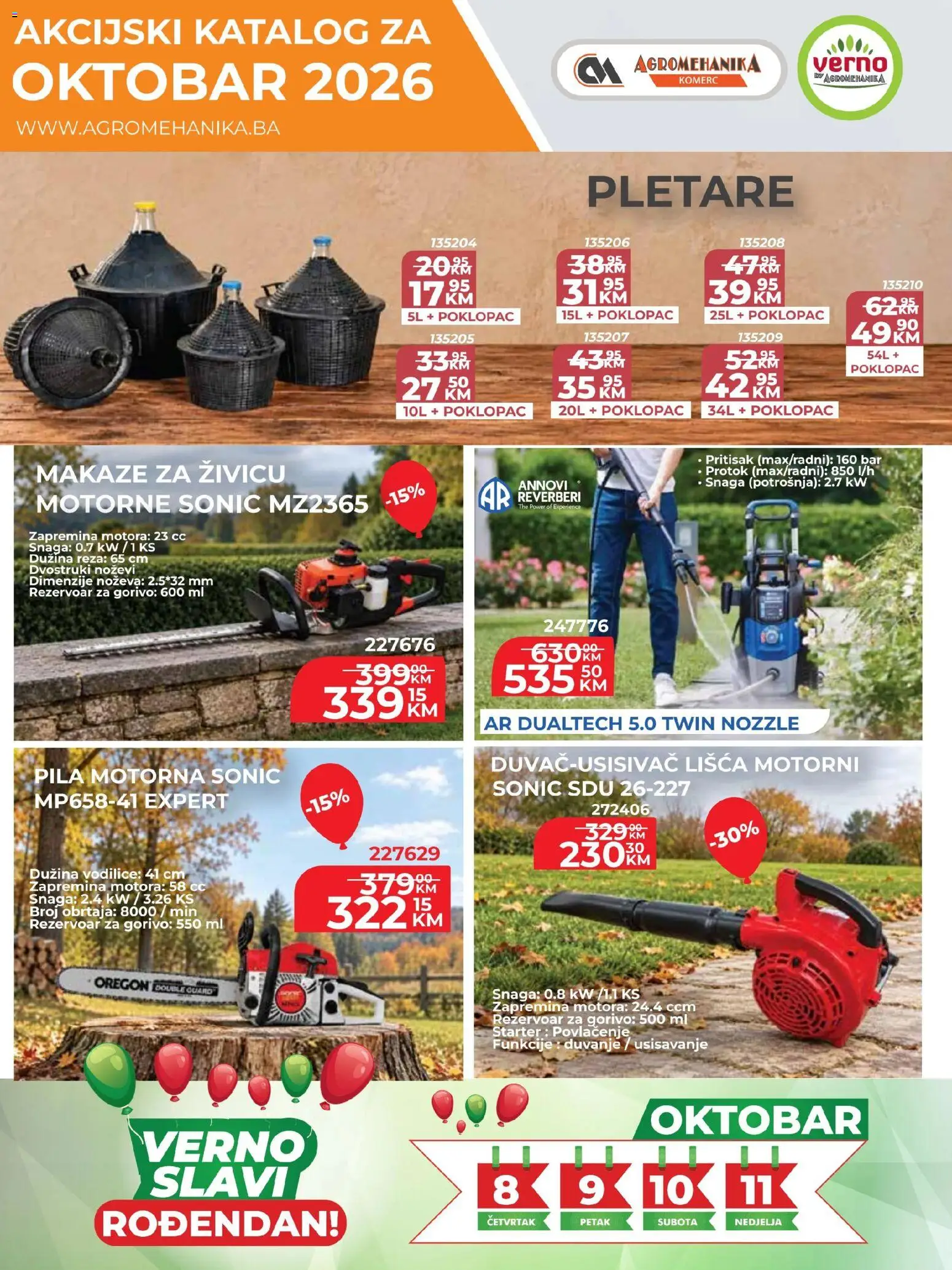 Pregled letka Agromehanika katalog trgovine Agromehanika vrijedi od 01.10.2026