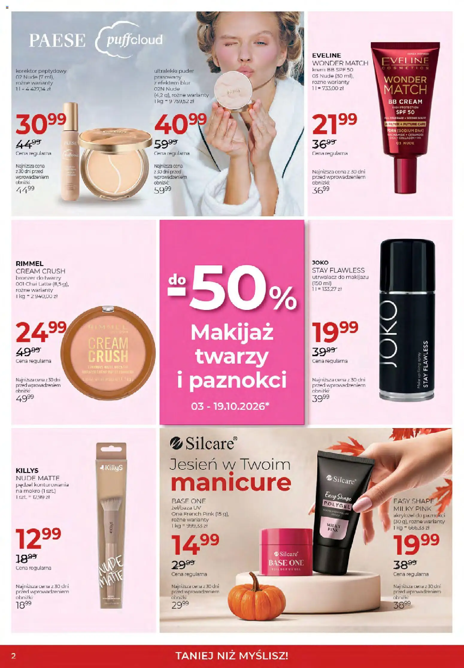 Pogląd gazetki "Jawa gazetka" ze sklepu Jawa ważnej od 02.10.2026 - Makijaż, Krem, Korektor, Bronzer, krem BB, Puder, Chai Latte, Pędzel