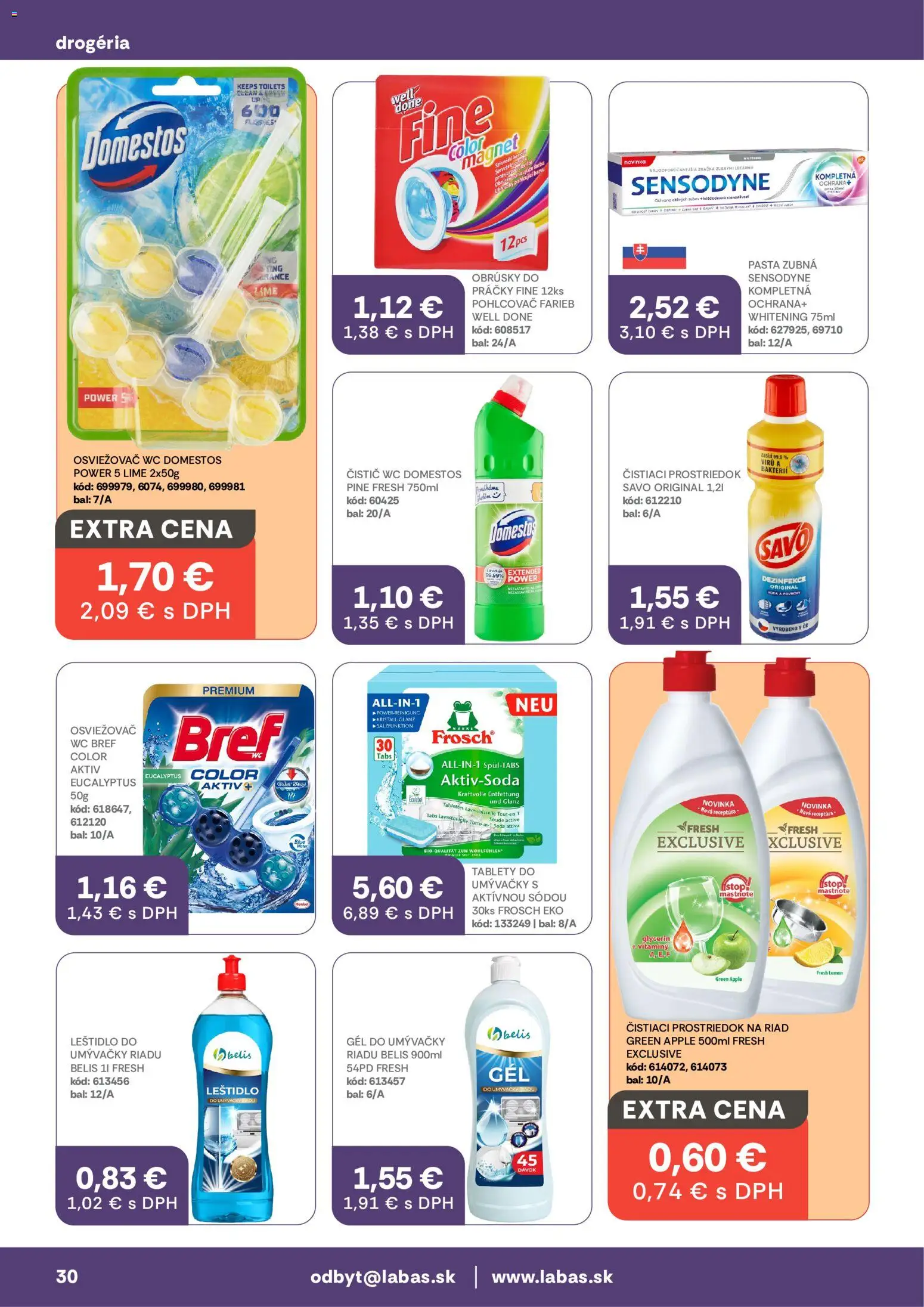 Náhľad Labaš letáku platného od 11.09.2026 - Apple, Wc, PC, Práčky, Savo, Tablety do umývačky, Domestos, Riad