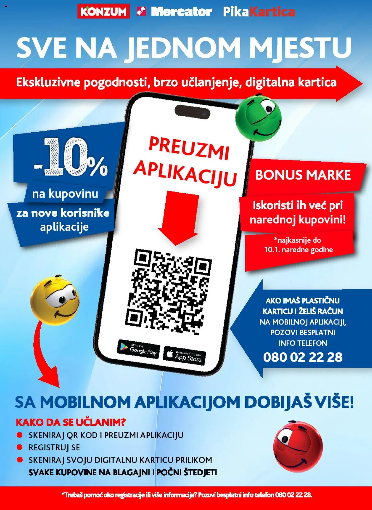 Pregled letka Mercator Pika trgovine Mercator vrijedi od 13.10.2026