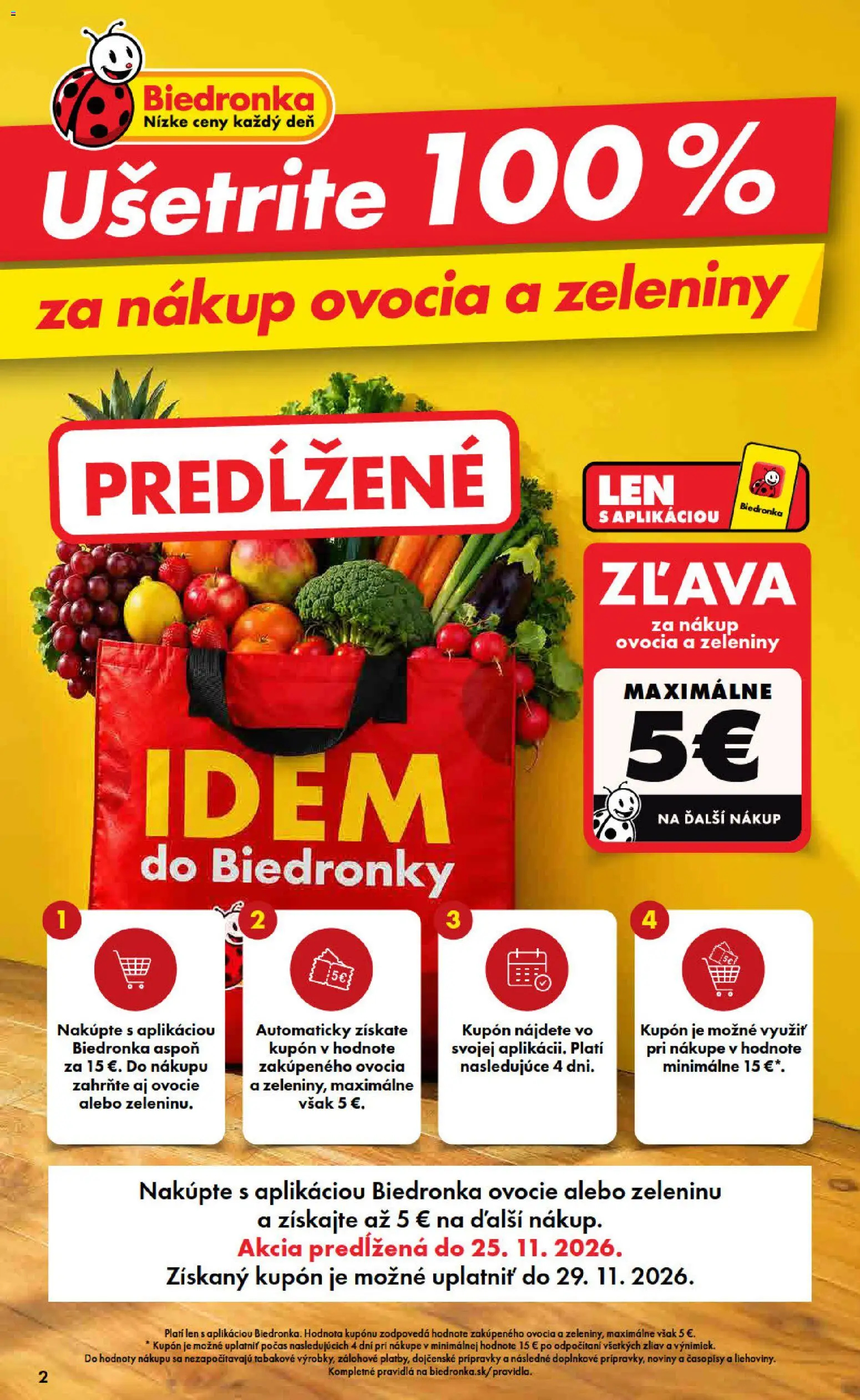 Náhľad Biedronka letáku platného od 29.10.2026 - Noviny, Ovocie