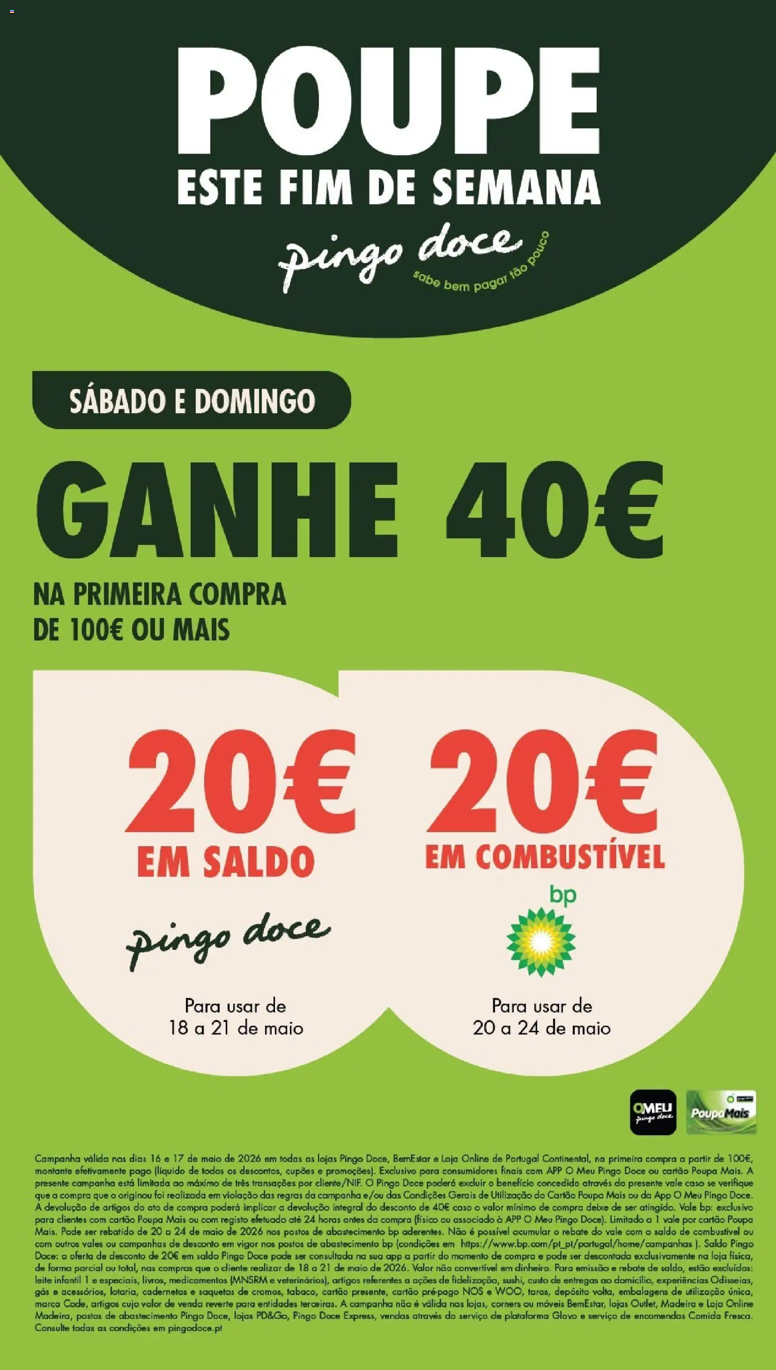 Pré-visualização do folheto da loja Pingo Doce válida a partir de 15/05/2026 - Azeite, Frango, Abacate, Carne, Massa, Carne picada, Salmão, Esparguete