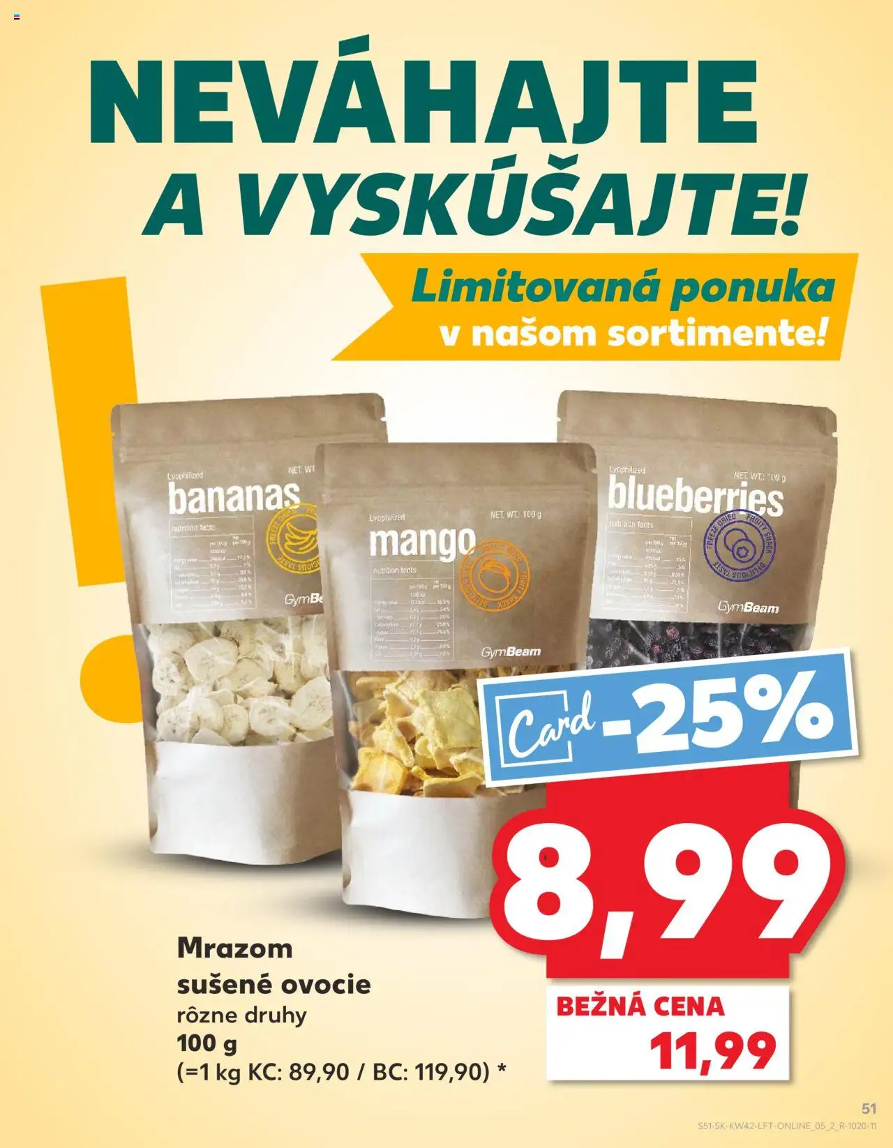Náhľad Kaufland letáku platného od 16.10.2025 - Mango, Ovocie, Mrazom sušené ovocie