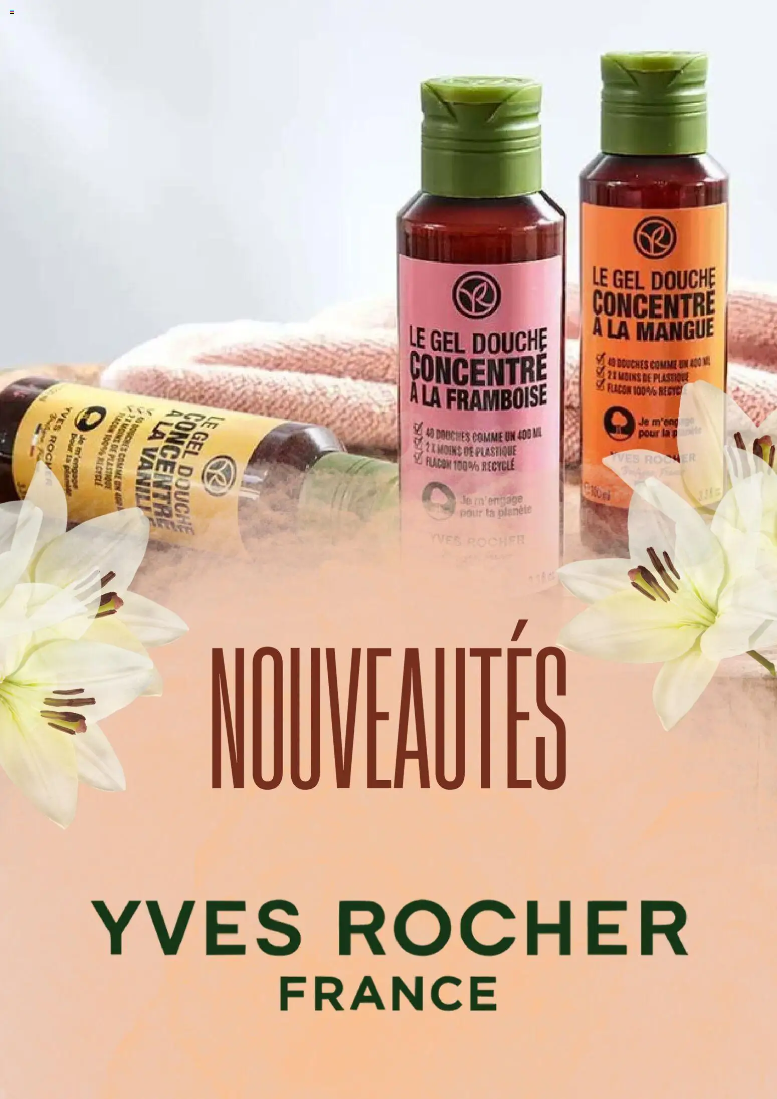 Prévisualisation de Yves Rocher catalogue du magasin Yves Rocher formulaire valide 01/09/2026 - Gel douche, Douche, Framboise, Mangue