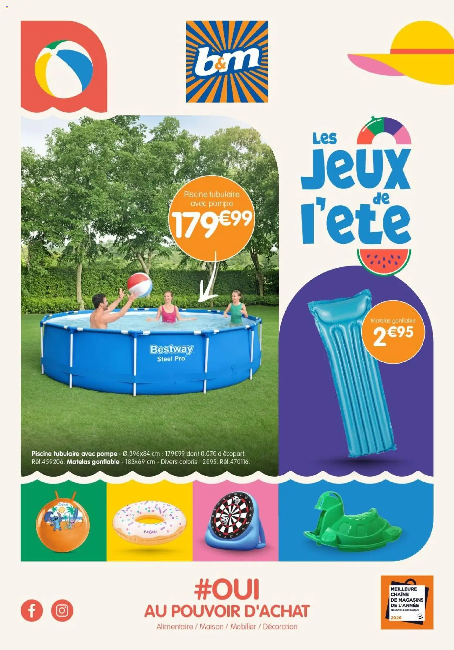 Prévisualisation de B&M catalogue du magasin B&M formulaire valide 29/04/2026 - Piscine, Jeux, Cascade, Matelas, Décoration, Matelas gonflable, Piscine tubulaire