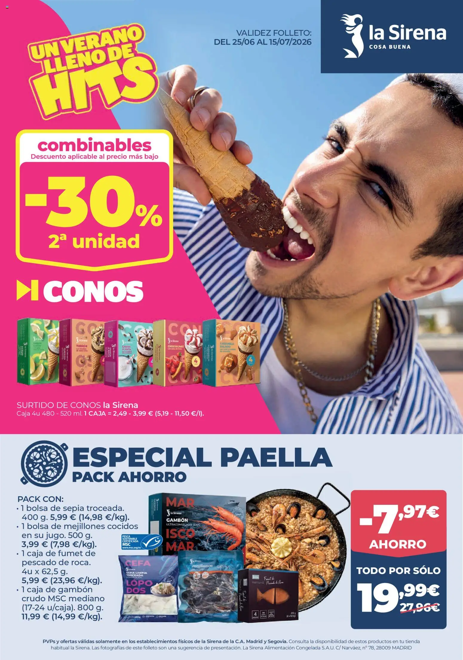 Vista previa del folleto de la tienda La Sirena válido desde el 25/06/2026 - Bolsa, Pescado, Caja