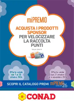 Anteprima dell'opuscolo Conad volantino Mi Premio Lazio dal negozio Conad valido da 07/10/2026