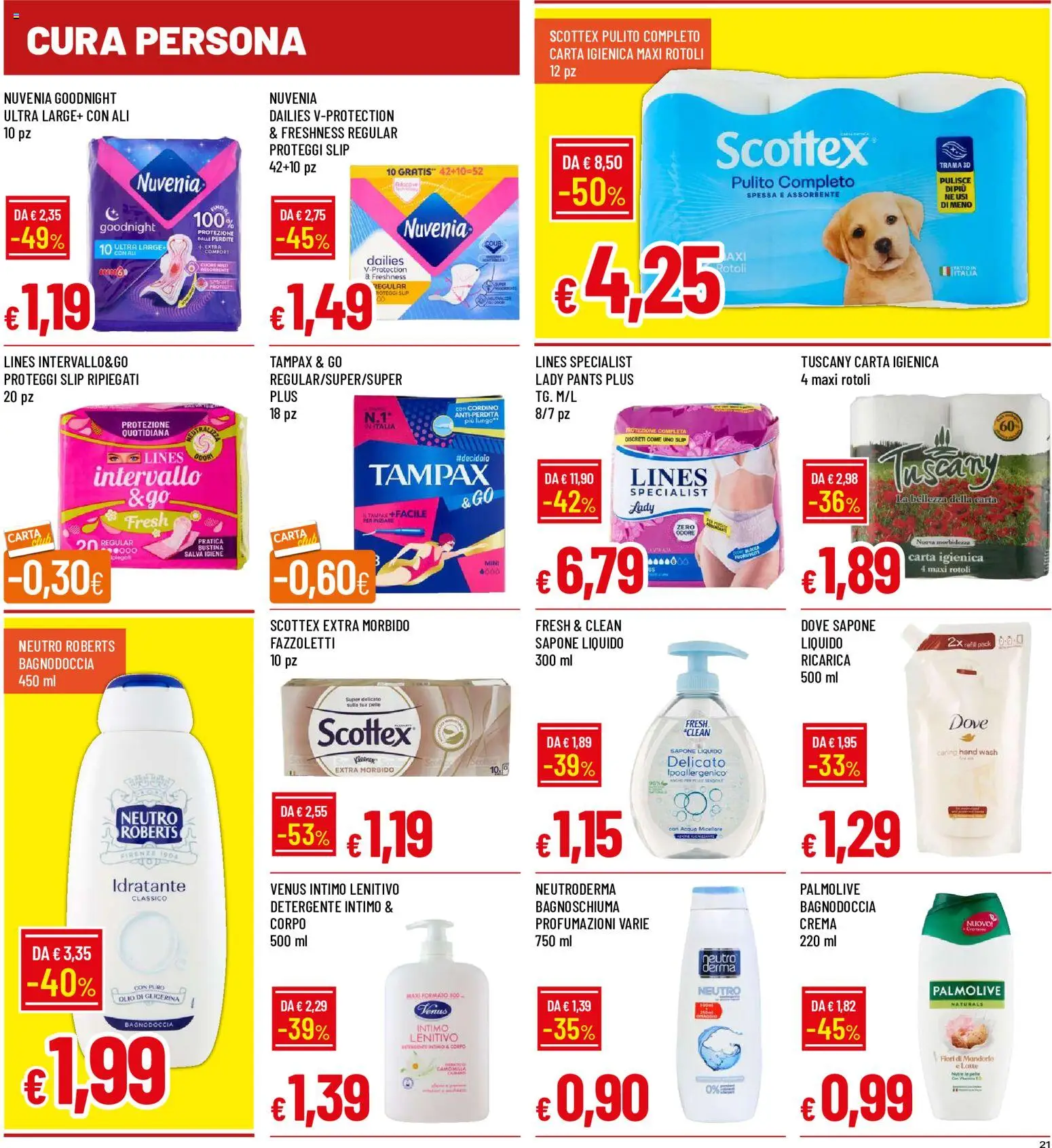 Anteprima dell'opuscolo Famila volantino Iper dal negozio Famila valido da 29/10/2026 - Acqua, Latte, Olio, Intimo, Slip, Detergente intimo, Fazzoletti, Detergente