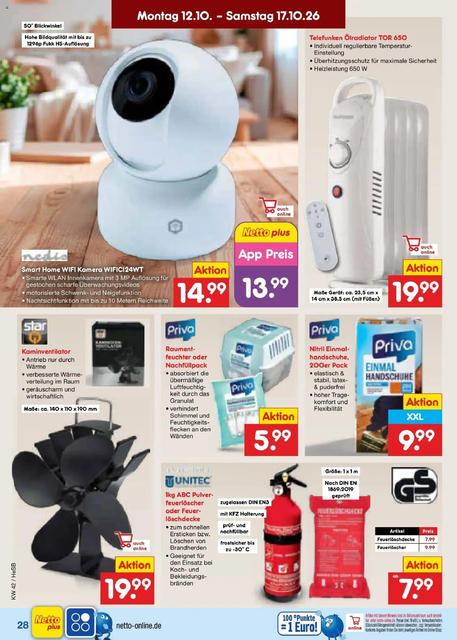 Vorschau von dem Prospekt des Geschäftes Netto Marken-Discount, gültig ab dem 12.10.2026 - Kamera, Handschuhe