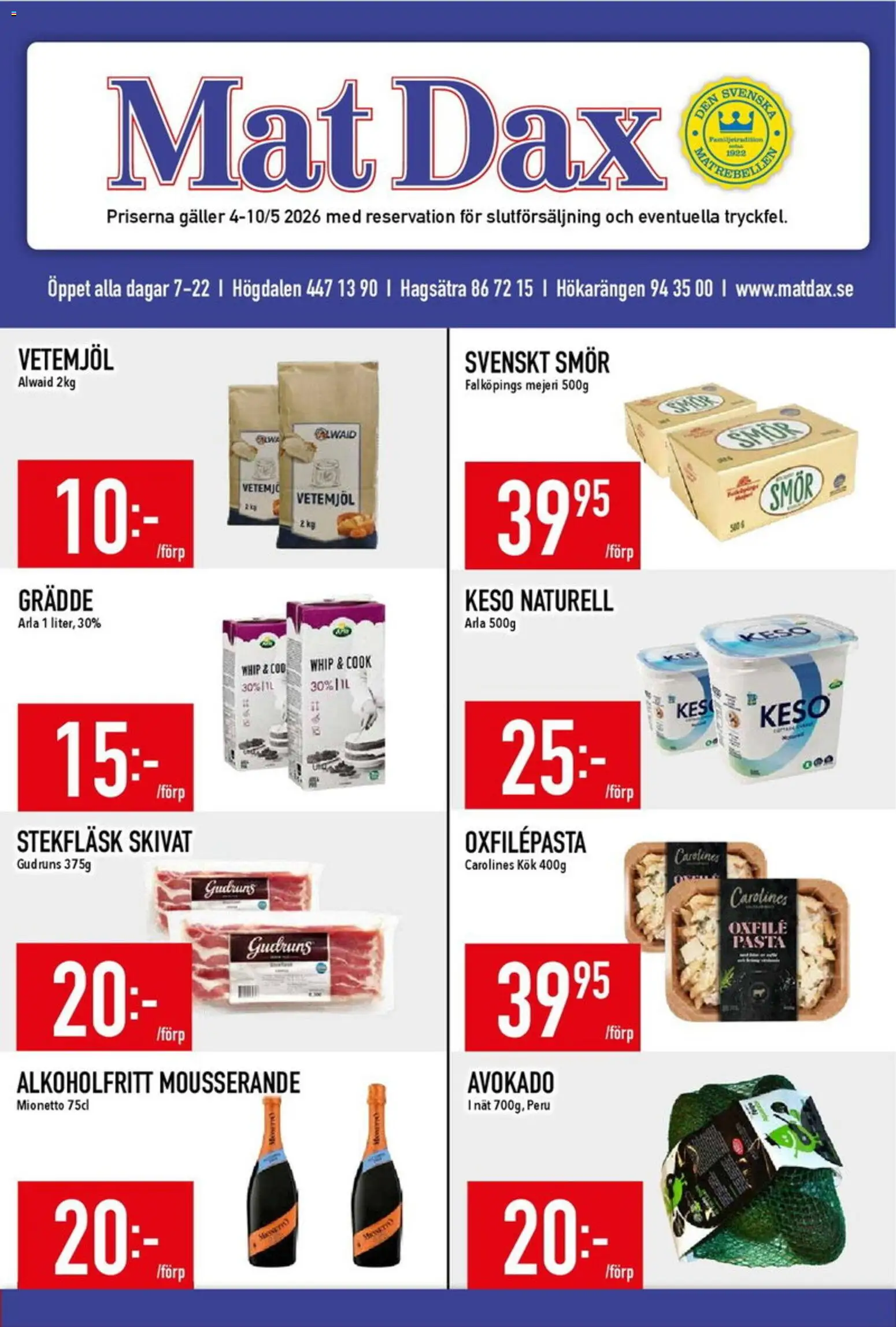 Förhandsgranska reklamblad Matdax erbjudanden från butik Matdax gäller från 04/05/2026