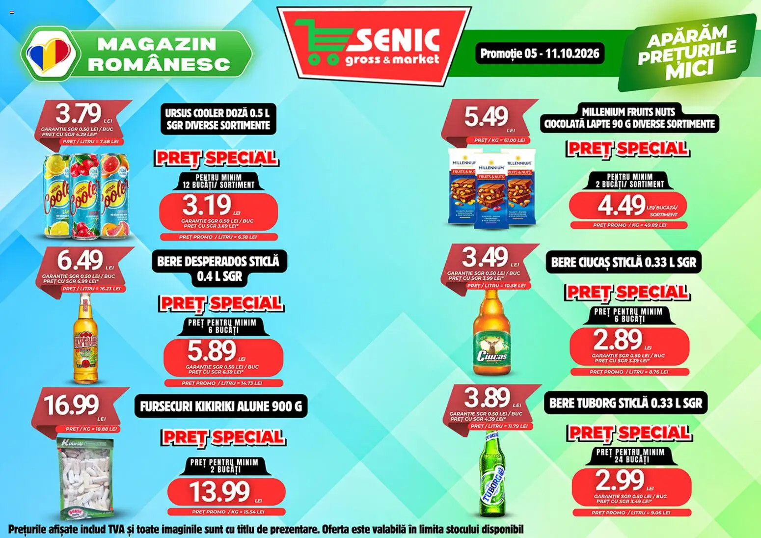 Previzualizarea de cataloage: Senic Senic Catalog valabil de la 05.10.2026 - Mici, Ciocolată, Borș, Lapte, Desperados, Ursus, Alune, Ursus cooler