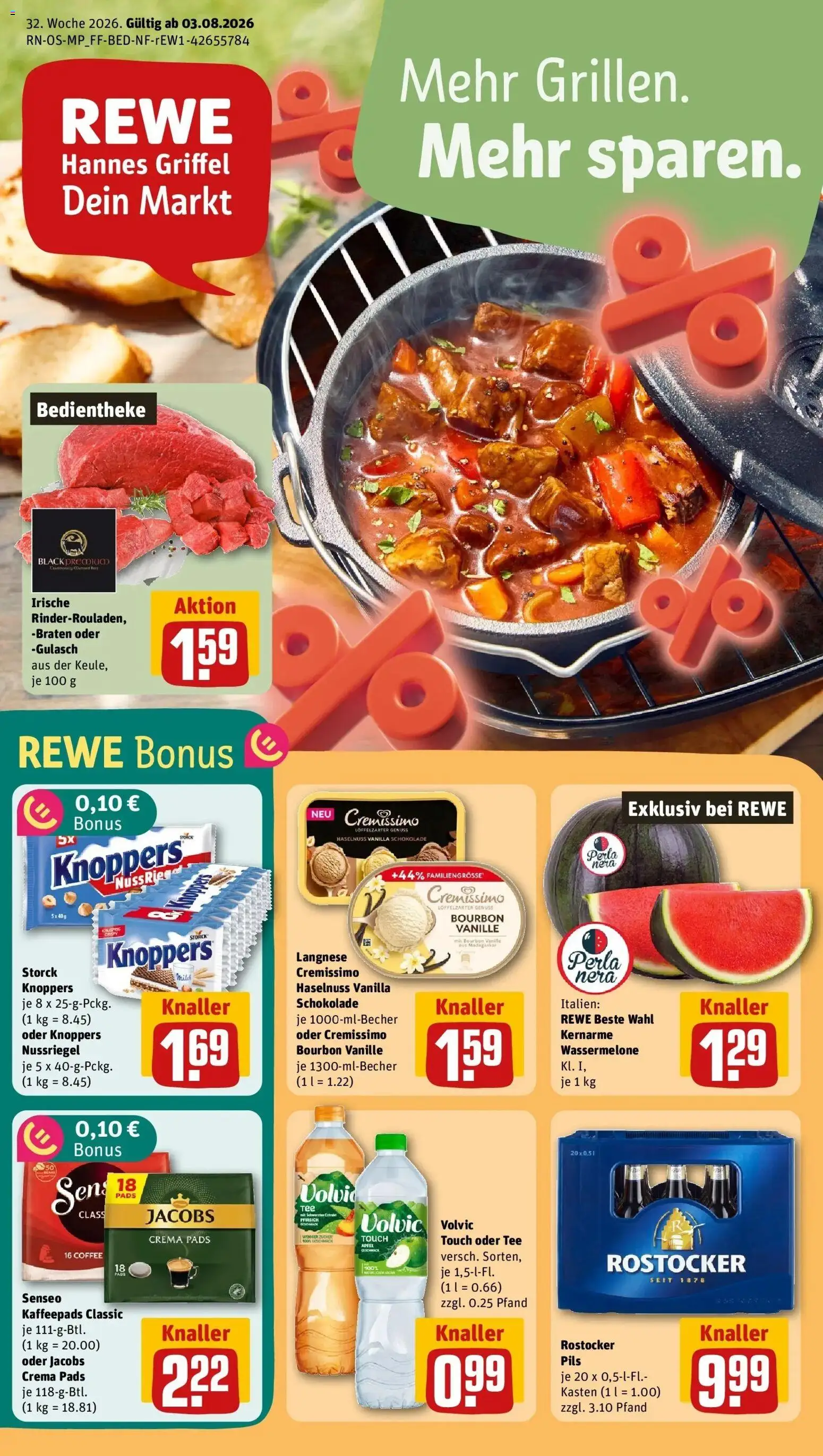 Vorschau von dem Prospekt des Geschäftes Rewe, gültig ab dem 03.08.2026