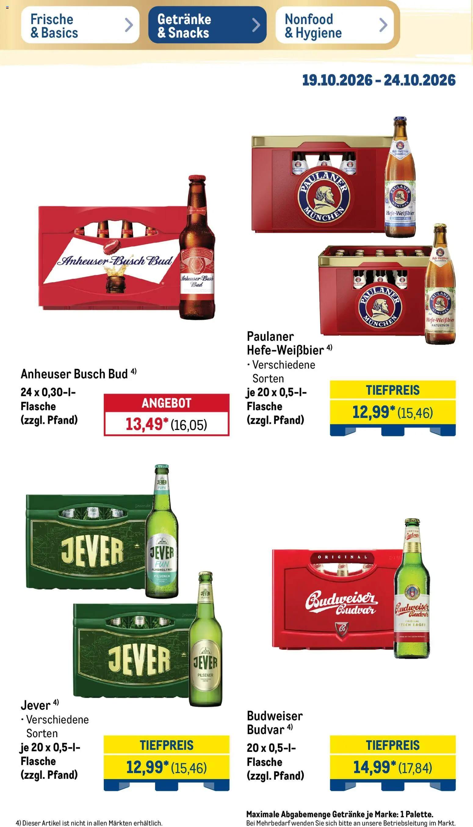 Vorschau von dem Prospekt des Geschäftes Metro, gültig ab dem 19.10.2026 - Vodka, Rum, Sambuca