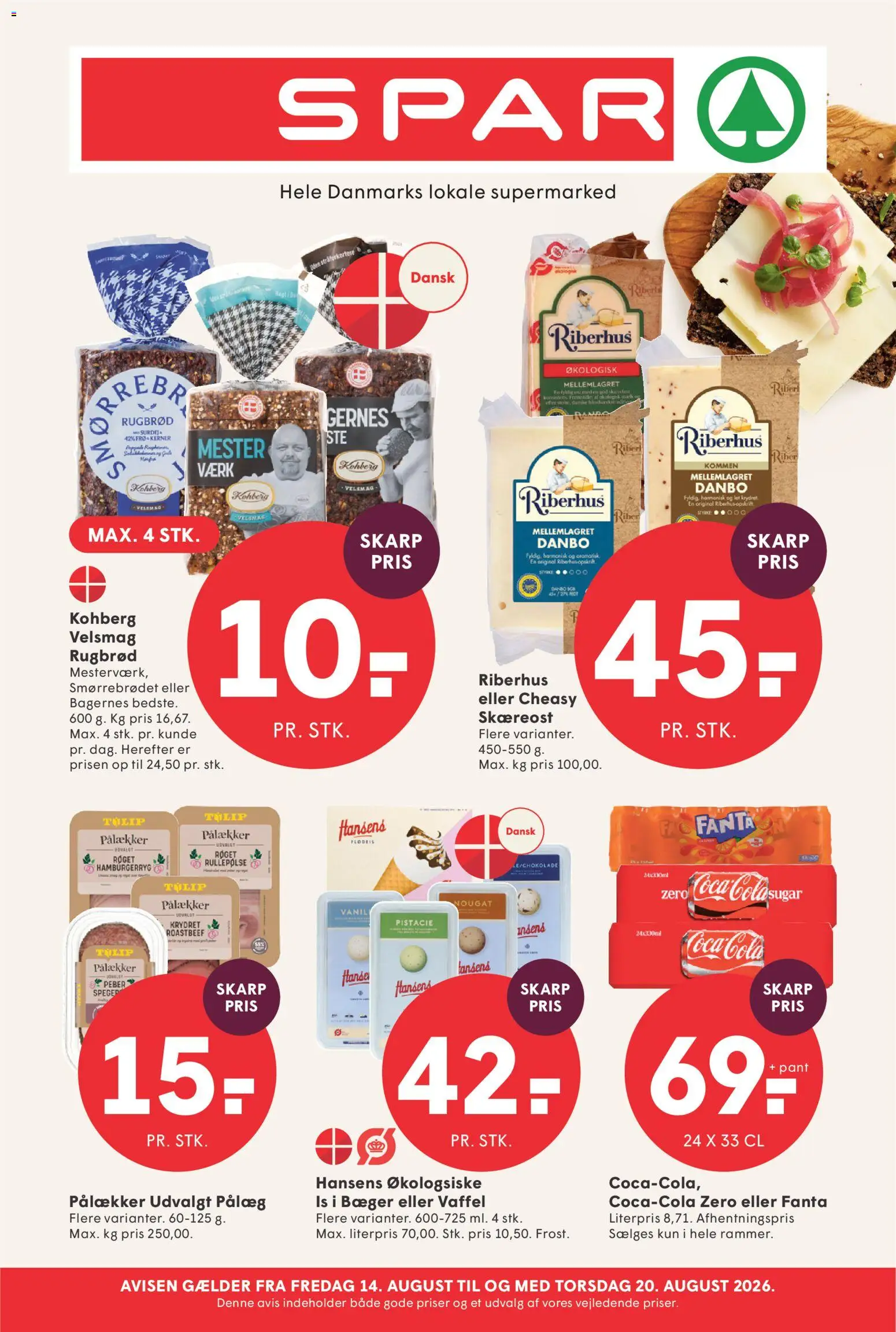 Eksempel på tilbudsavis Spar - Tilbudsavis uge 34 fra butik Spar gyldig fra 14/08/2026