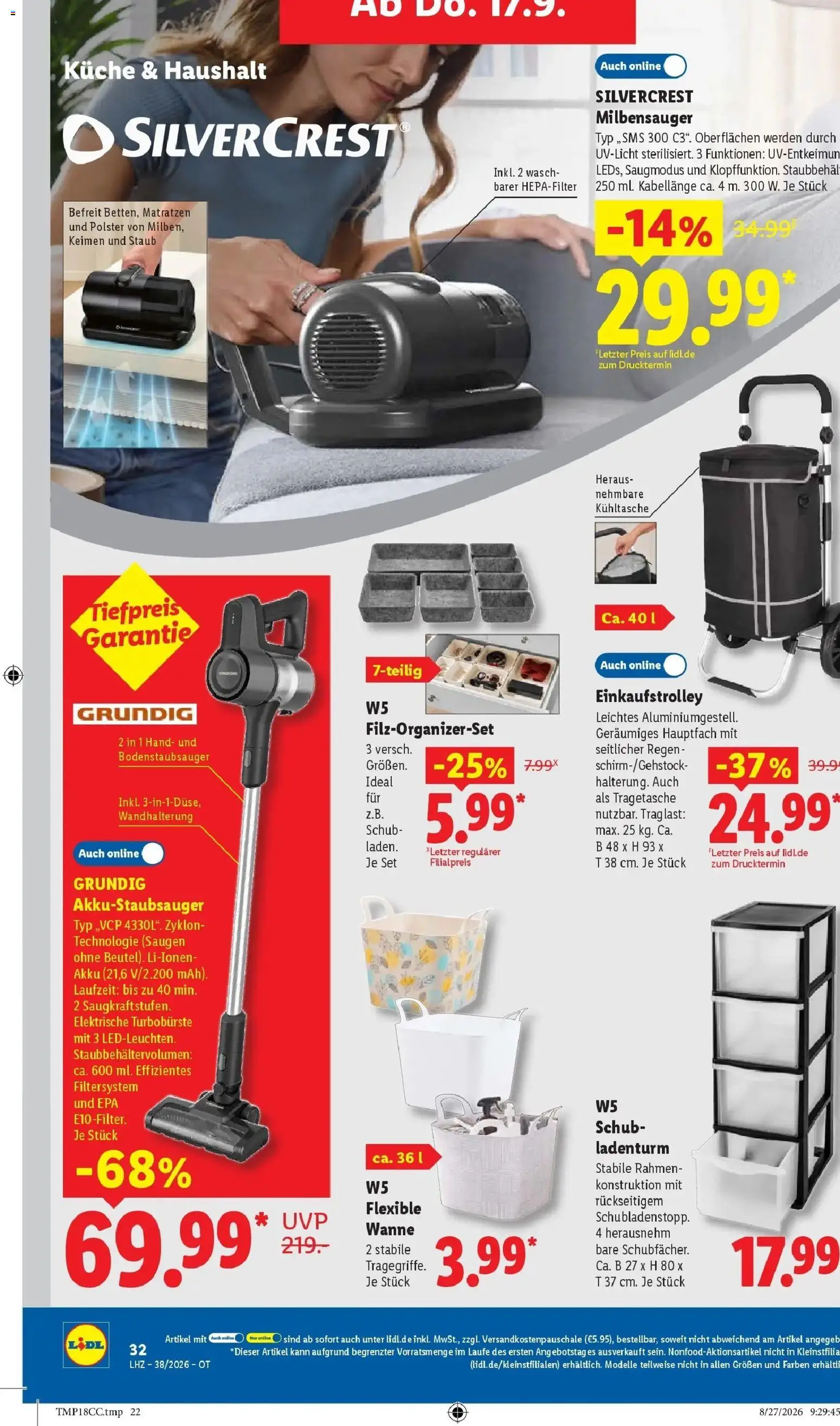 Vorschau von dem Prospekt des Geschäftes Lidl, gültig ab dem 14.09.2026 - Küche, Kühltasche