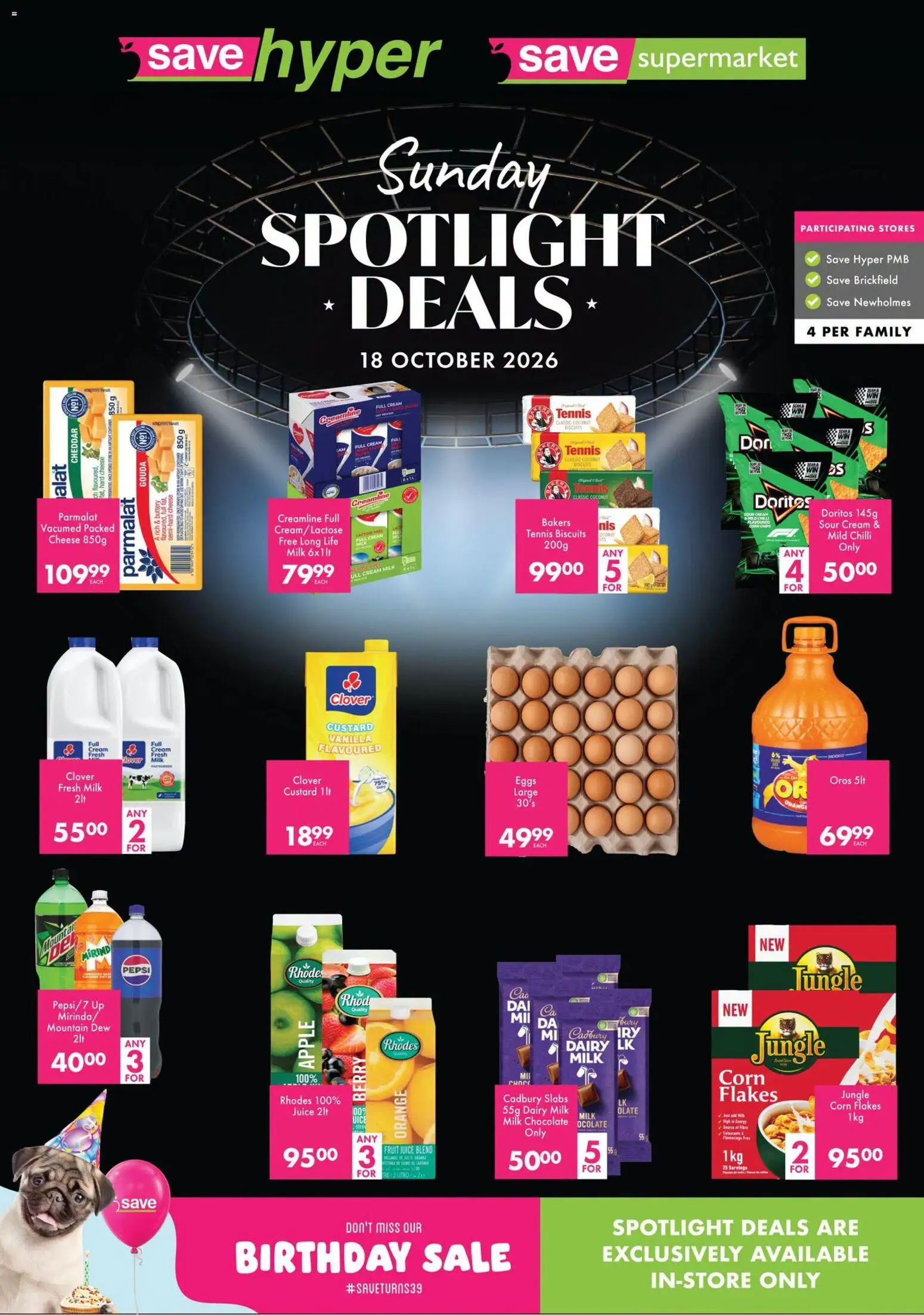 Preview of Save flyer valid from 18/10/2026 - Eggs, Fruit, Biscuits, Chips, Cream, Custard, Chilli, Cheddar