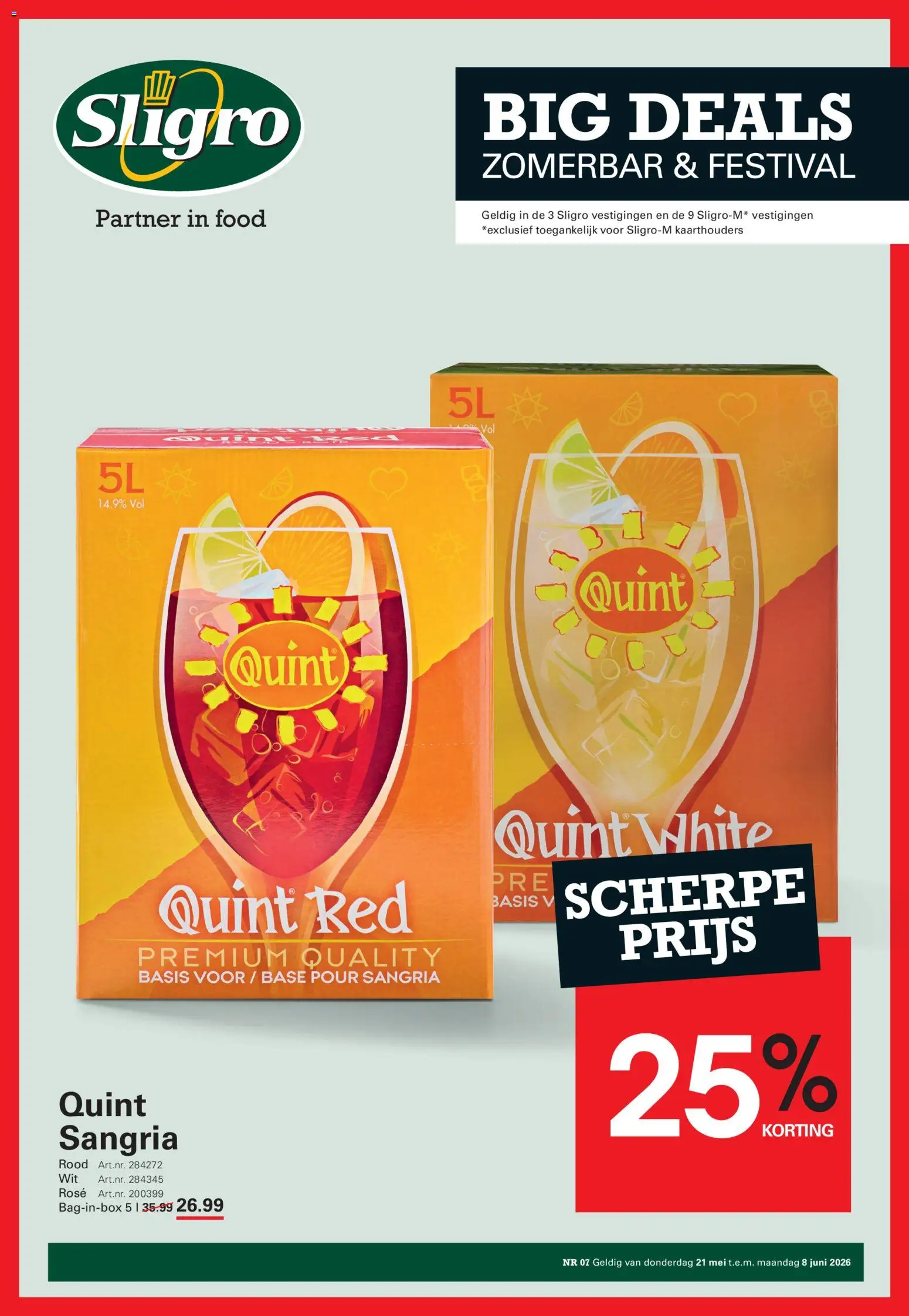 Voorbeeld van Sligro folder Big Deals van winkel Sligro geldig vanaf 21/05/2026