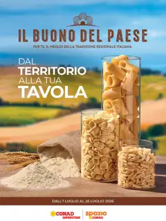 Anteprima dell'opuscolo Spazio Conad volantino Buono del Paese dal negozio Spazio Conad valido da 01/07/2026