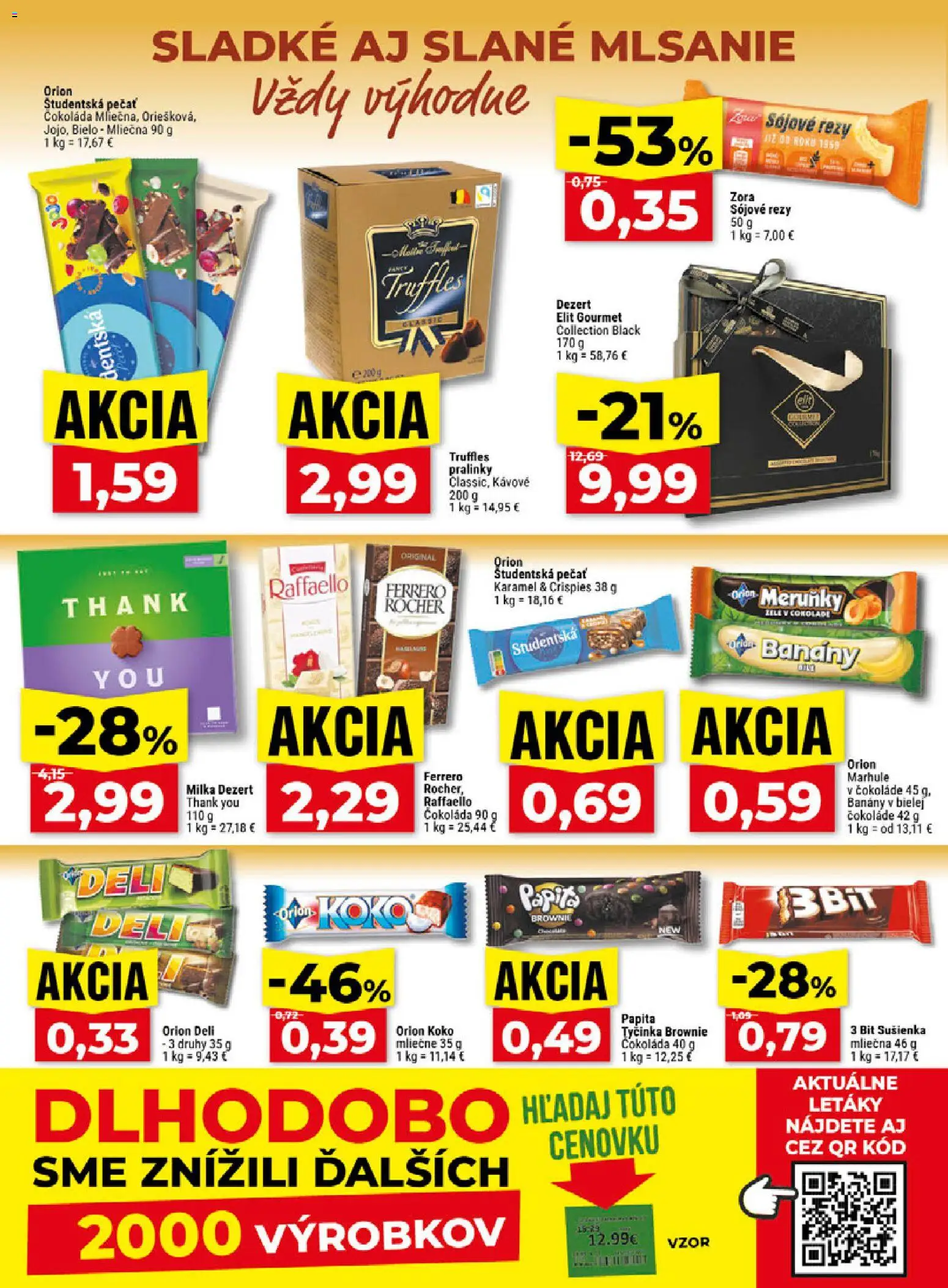 Náhľad Klas letáku platného od 12.10.2026 - Čokoláda, Milka, Raffaello, Dezert, Študentská pečať, Marhule, Banány