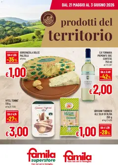 Anteprima dell'opuscolo Famila volantino Prodotti del Territorio dal negozio Famila valido da 21/05/2026