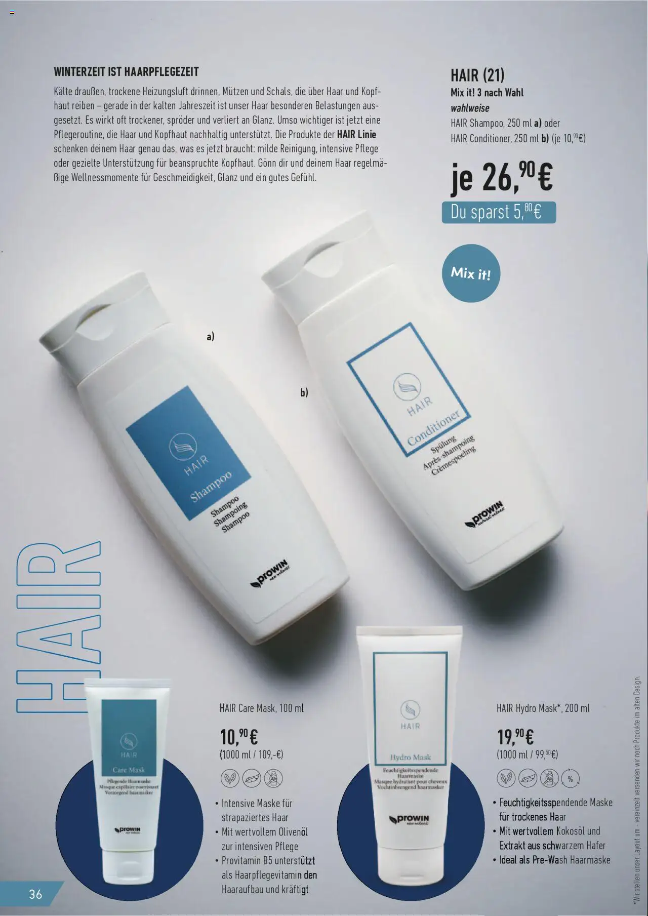 Vorschau von dem Prospekt des Geschäftes Prowin, gültig ab dem 01.10.2025 - Shampoo, Maske, Haarmaske, Spülung, Olivenol
