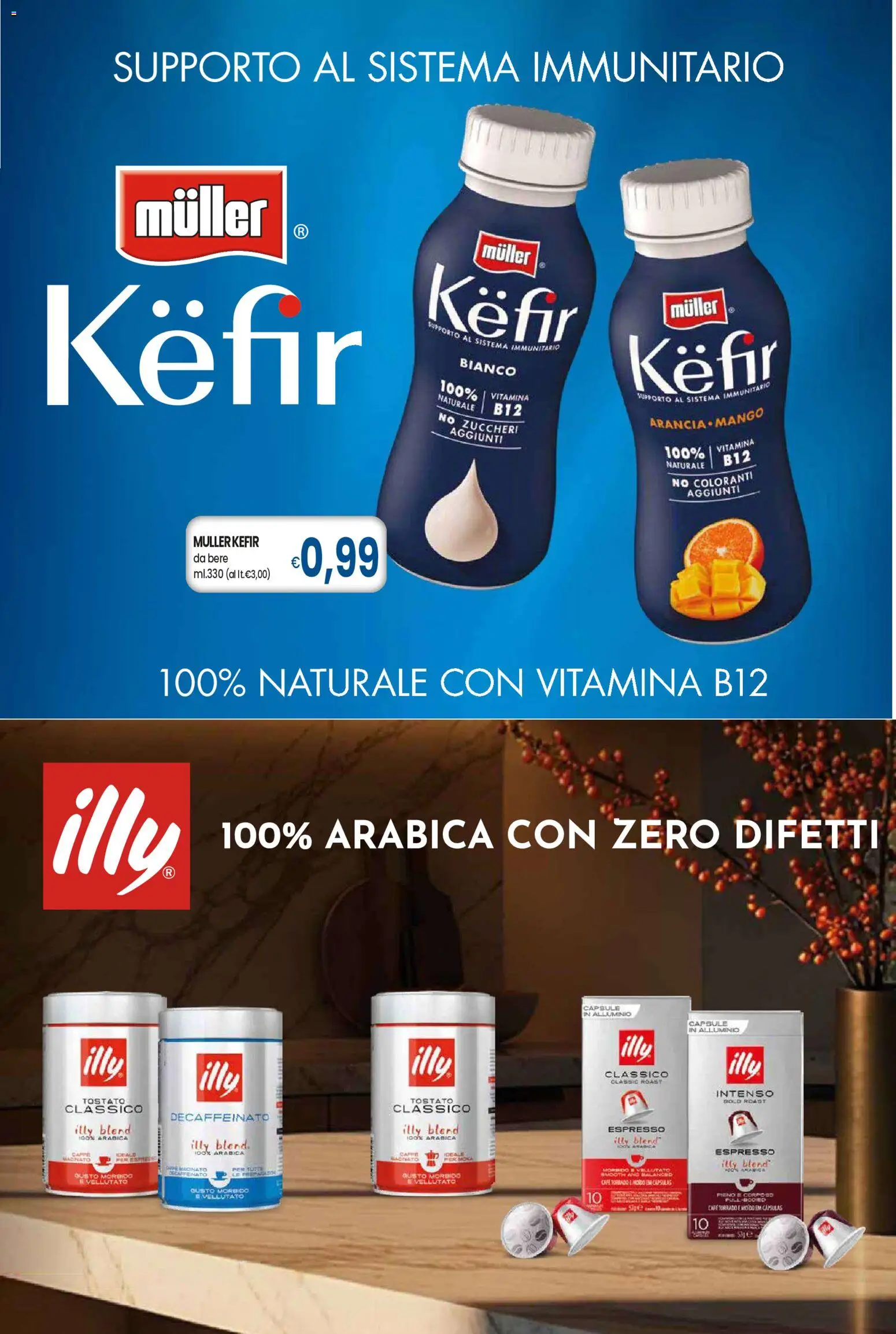 Anteprima dell'opuscolo Famila volantino Grandi Marche dal negozio Famila valido da 29/10/2026 - Caffè, Kefir, Illy, Alluminio, Macinato, Caffè macinato