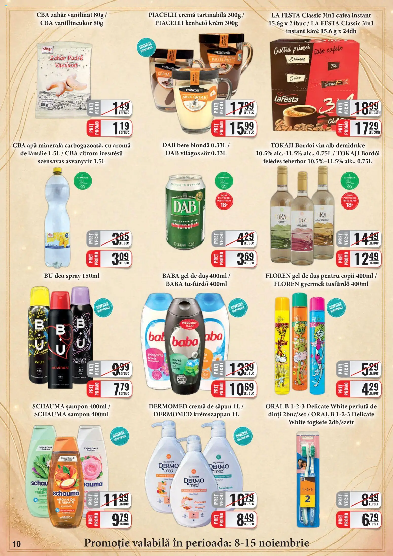 Previzualizarea de cataloage: CBA CBA Catalog C+C valabil de la 01.11.2026 - Apă, Cafea, Vin, Menta, Vin alb, Duș, Deo spray, Cremă tartinabilă