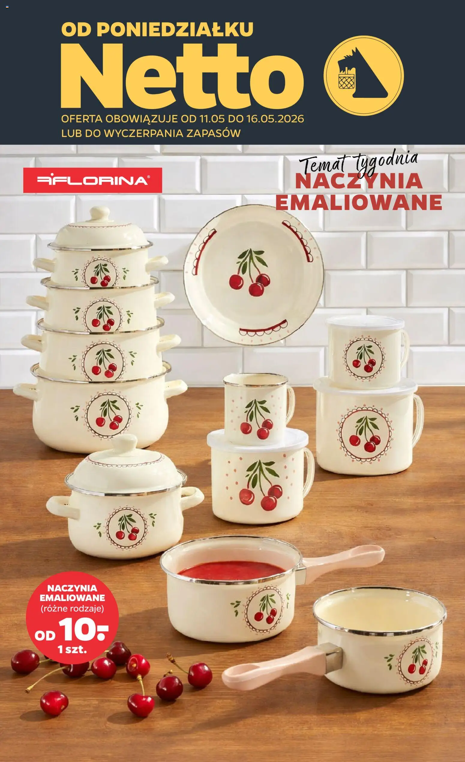 Pogląd gazetki "Netto gazetka od poniedziałku NonFood" ze sklepu Netto ważnej od 11.05.2026 - Naczynia, Naczynia emaliowane