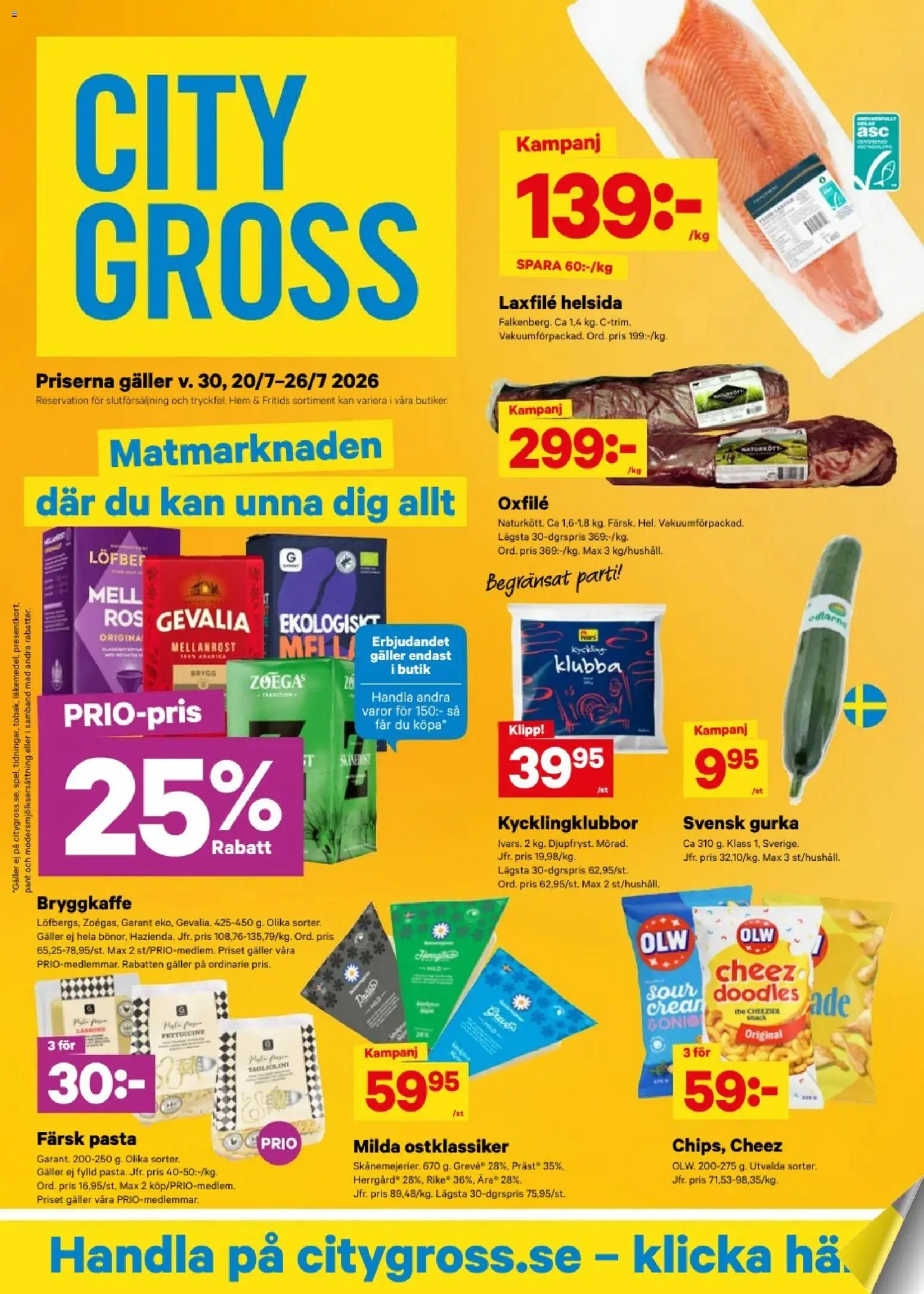 Förhandsgranska reklamblad City Gross erbjudanden från butik City Gross gäller från 20/07/2026