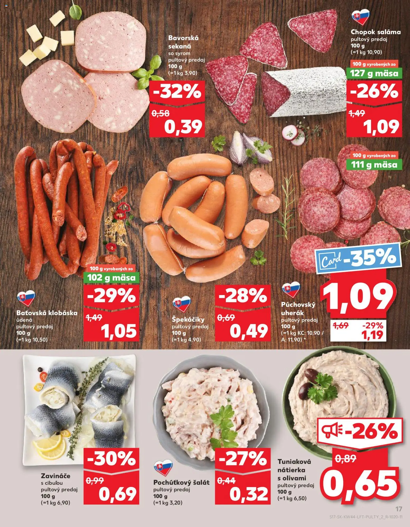 Náhľad Kaufland letáku platného od 30.10.2025 - Šalát, Nátierka, Saláma, Špekáčiky