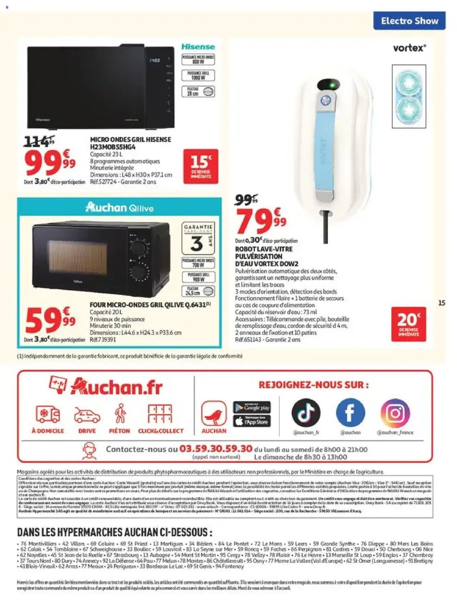 Prévisualisation de Auchan Electroshow du magasin Auchan formulaire valide 01/09/2026 - Jean, Four, Robot, Batterie, Gril, Micro-ondes gril, Réservoir d'eau, Four micro-ondes